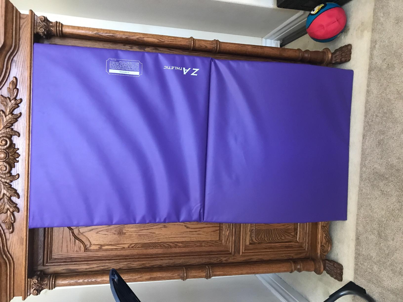 Z Athletic Open Cell Landing Folding Mat for Gymnastics, Tumbling, Cheerleading, Martial Arts, and More, 6 Ft x 3 Ft x 4 In customer photo 1