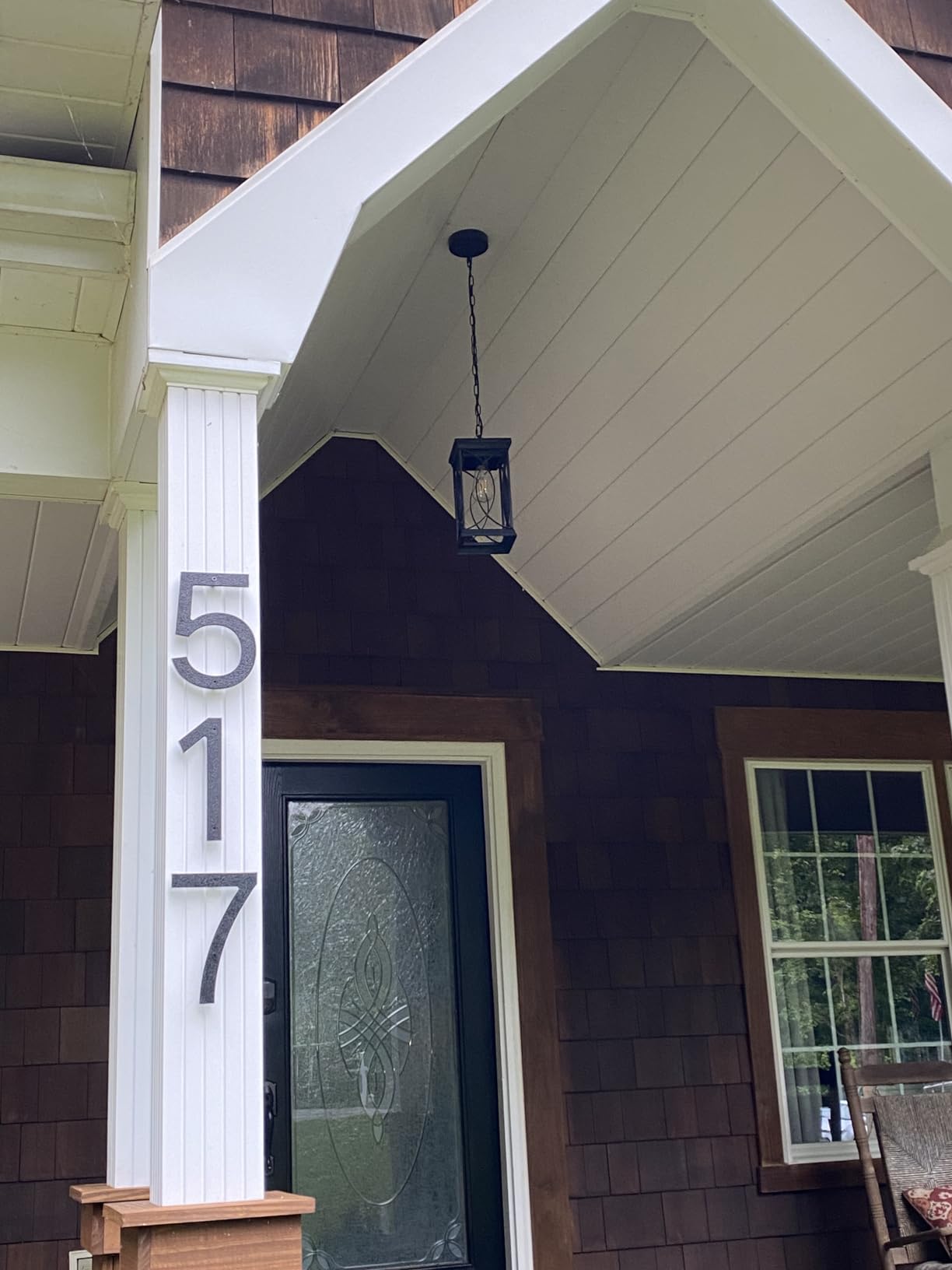 Dusk to Dawn Outdoor Lamp Post Light Modern 2-Head Street Pole Light Fixtures with Outlet, Waterproof Black Outside Street Light Electric Lantern for Backyard, Garden Patio Driveway customer photo 1