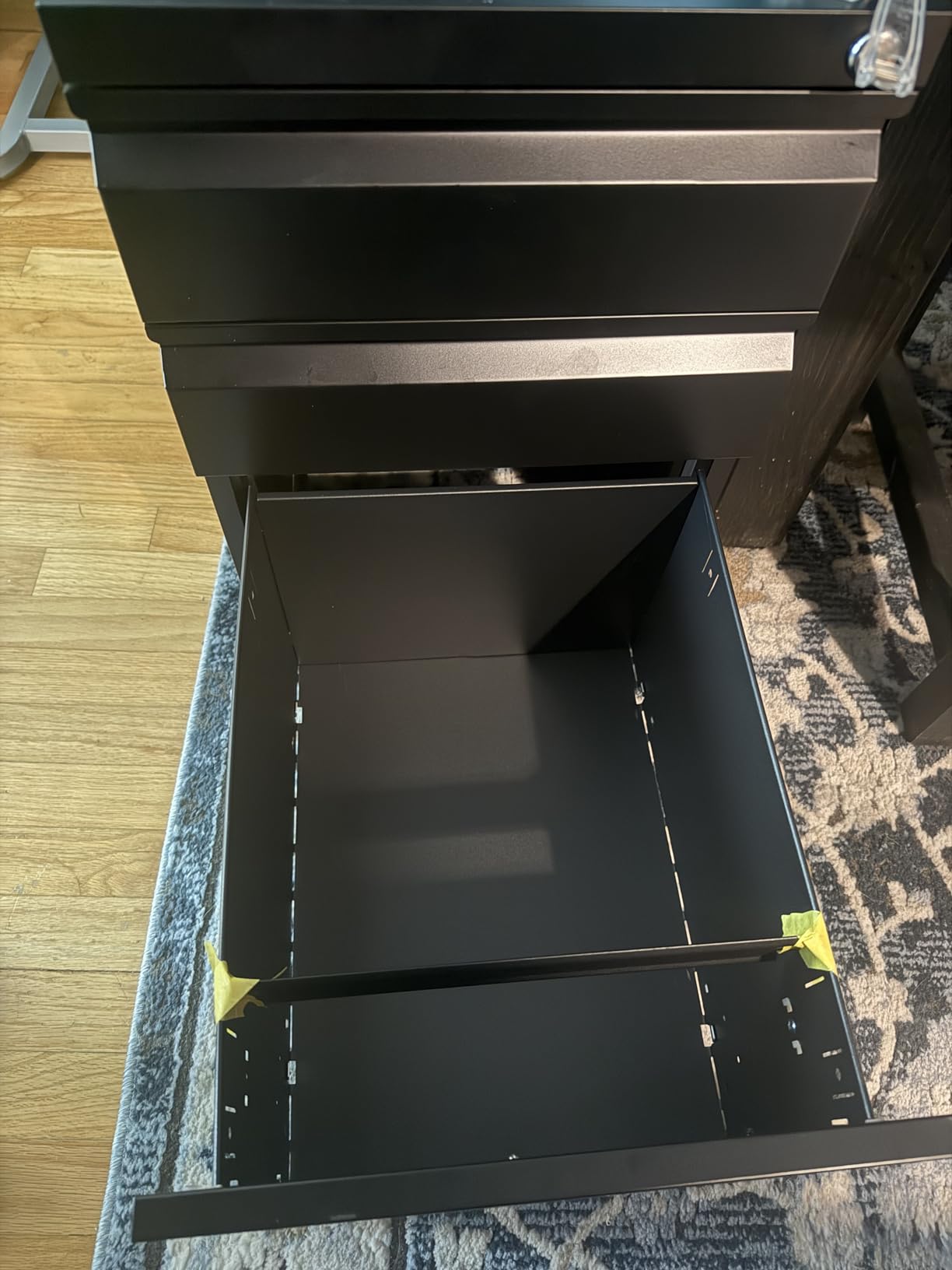 Letaya 3 Drawer Mobile File Cabinet with Lock, Under Desk Metal Filing Cabinets for Home Office Organizer Letters/Legal/A4 (Fully Assembled-Black) customer photo 2