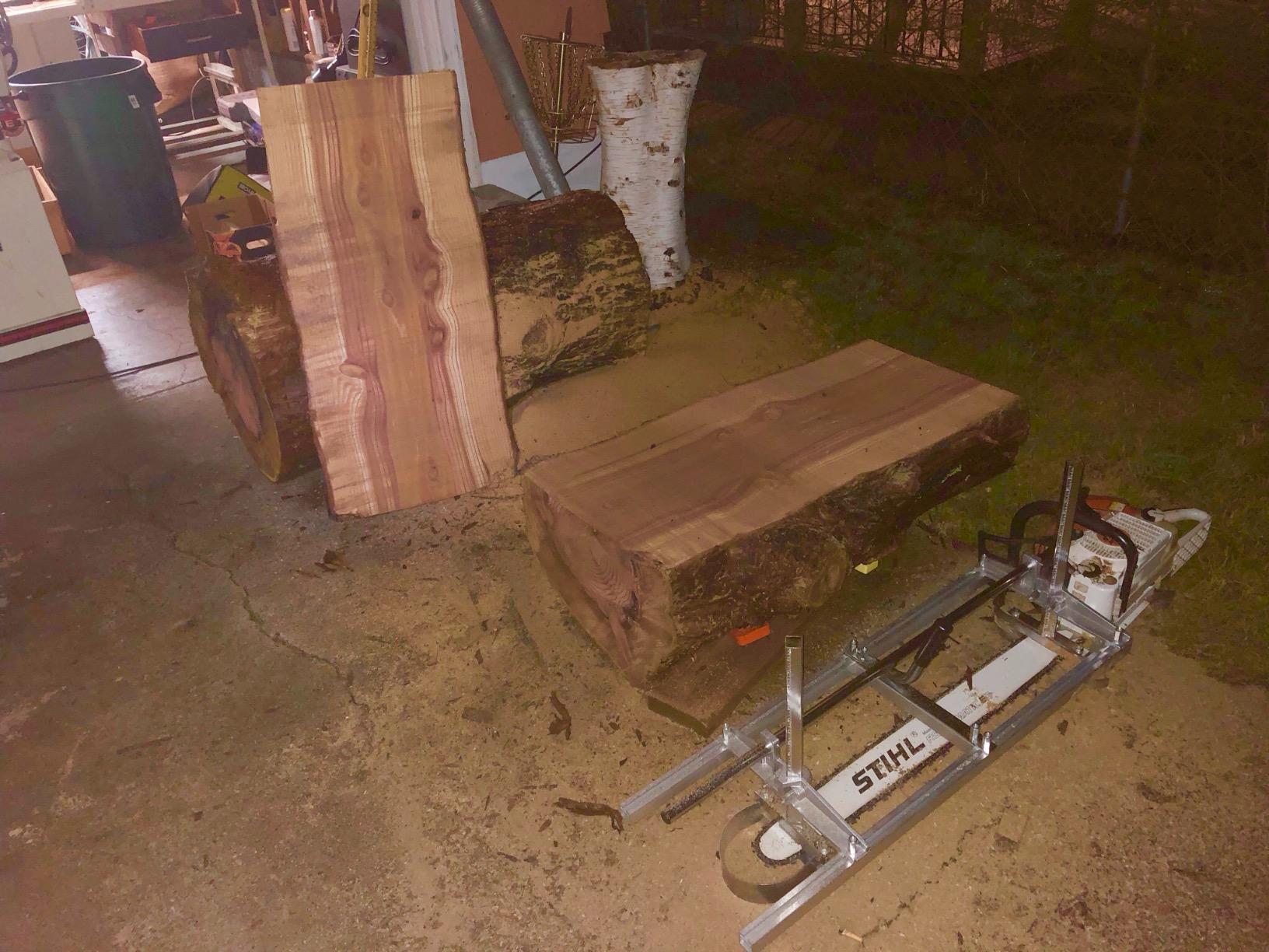 Portable Chainsaw Mill 36 Inches Planking Milling Bar Size 14 Inches to 36 Inches,with 9Ft Rail Mill Guide System customer photo 1