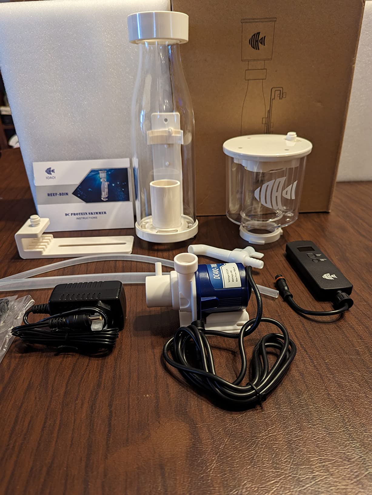 IOAOI Protein Skimmers for Saltwater Aquariums, Hang On Protein Skimmer for Fish Tanks up to 80 Gallons, DC Pinwheel Pump with Controller customer photo 1