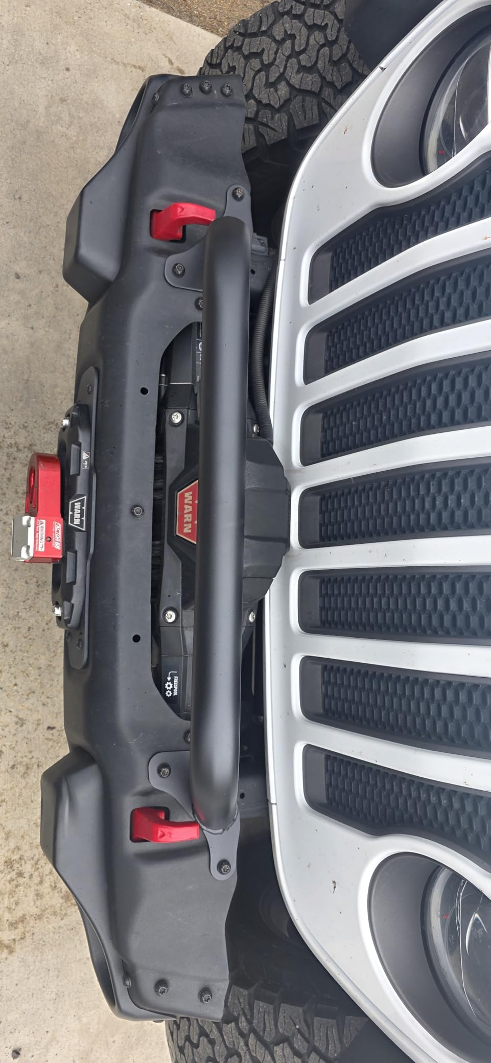 RockTrix Front Brush Guard 5.8in Tall Fits Jeep Wrangler JL Gladiator JT | Black Steel Bar Grille Guard for Rubicon Steel Bumper. Clears Winch. Fits 2018+ JL & 2019+ JT. Replaces 82215351. customer photo 1