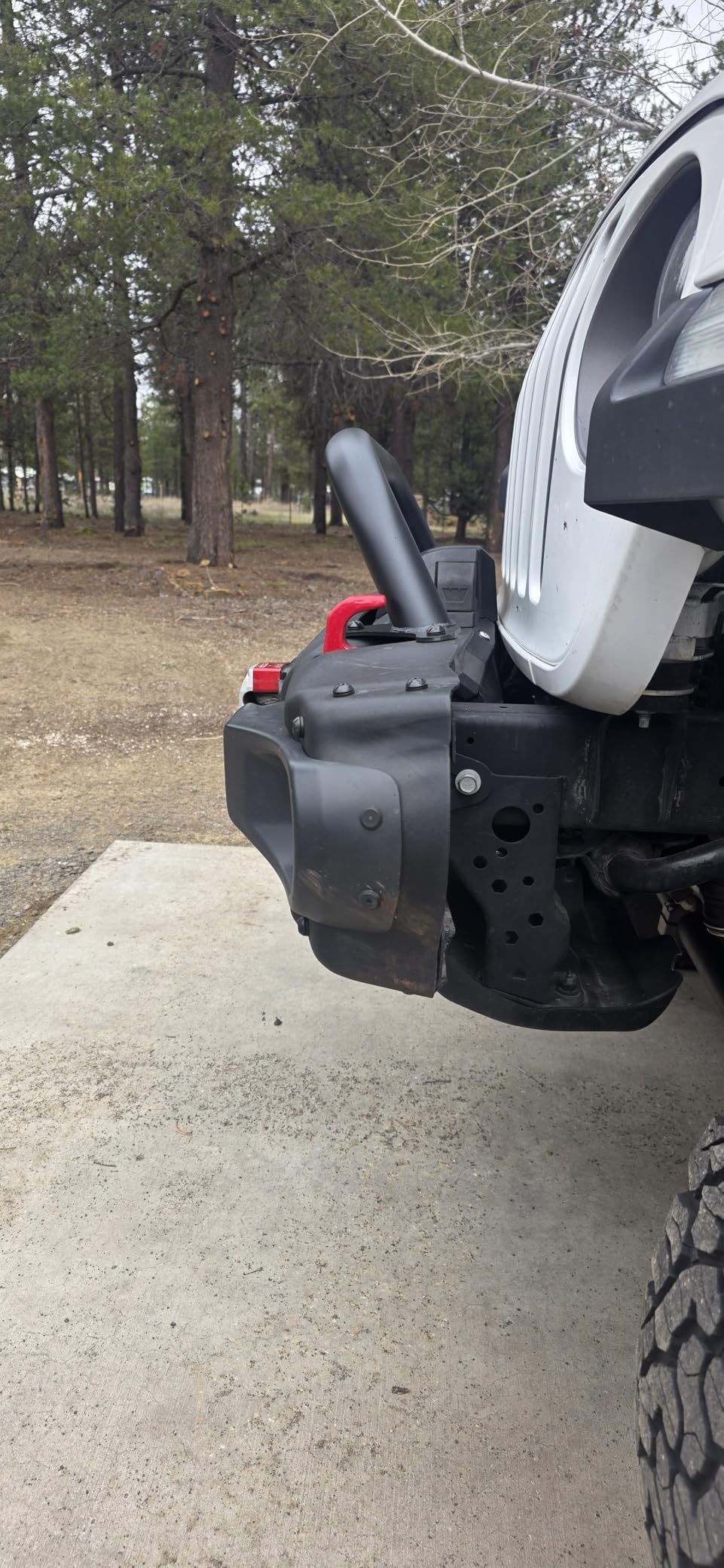 RockTrix Front Brush Guard 5.8in Tall Fits Jeep Wrangler JL Gladiator JT | Black Steel Bar Grille Guard for Rubicon Steel Bumper. Clears Winch. Fits 2018+ JL & 2019+ JT. Replaces 82215351. customer photo 2