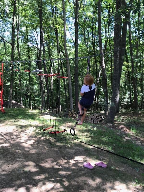 Slackers Deluxe Ninjaline Kit 56 ft with 9 Hanging Obstacles - Best Outdoor Ninja Warrior Training Equipment for Kids customer photo 2