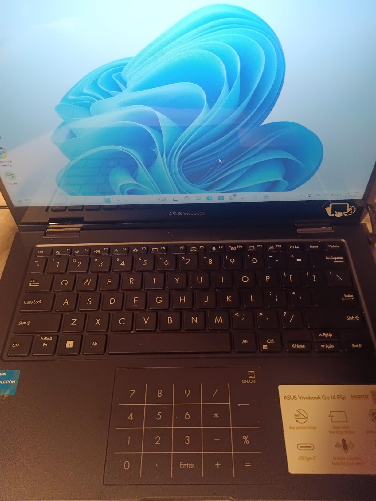 ASUS VivoBook Go 14 Flip Thin and Light 2-in-1 Laptop, 14 inch HD Touch, Intel Celeron N4500 CPU, UHD Graphics, 4GB RAM, 64GB eMMC, NumberPad, Windows 11 Home in S Mode, Quiet Blue, J1400KA-DS02T customer photo 2