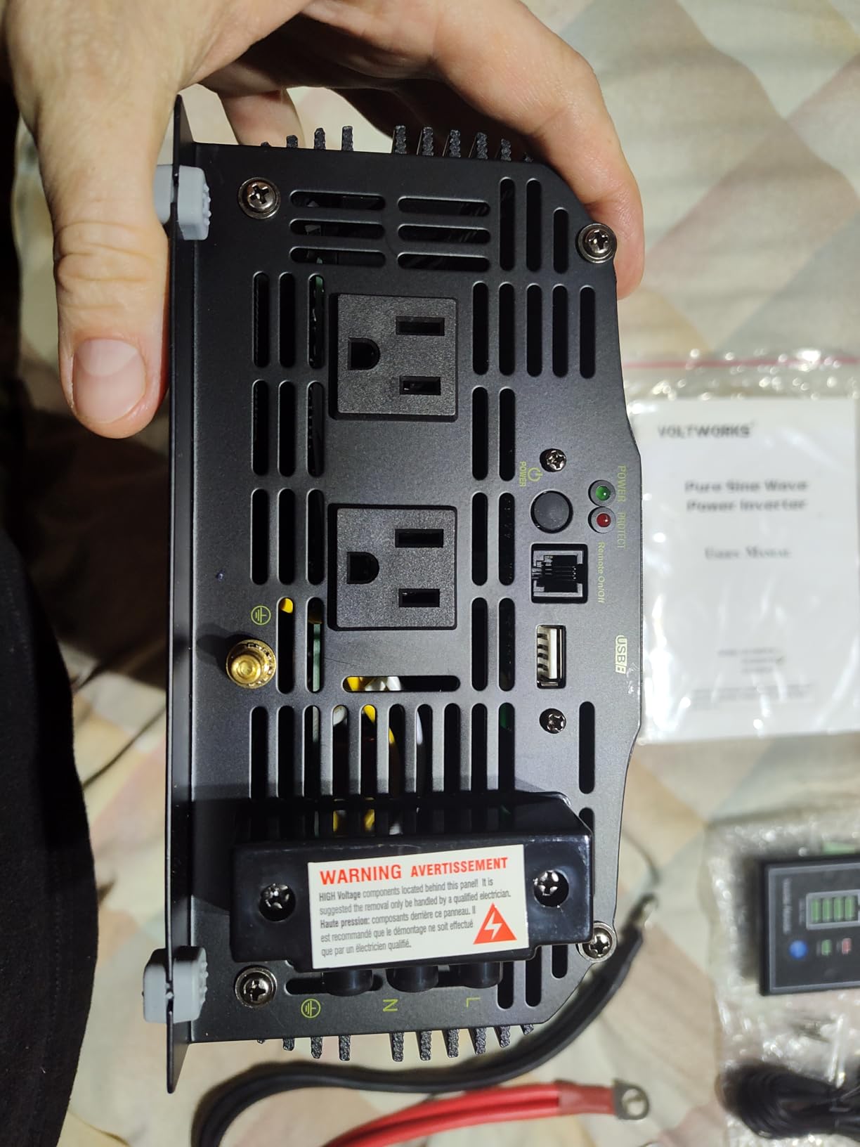 2000 Watt Pure Sine Wave Inverter 12V DC to 110V 120V AC Power Inverter | UL Fuses and 20A AC Hardwire Terminal Compatible with Lithium Battery for Home RV Truck Off-Grid Solar by VOLTWORKS customer photo 2