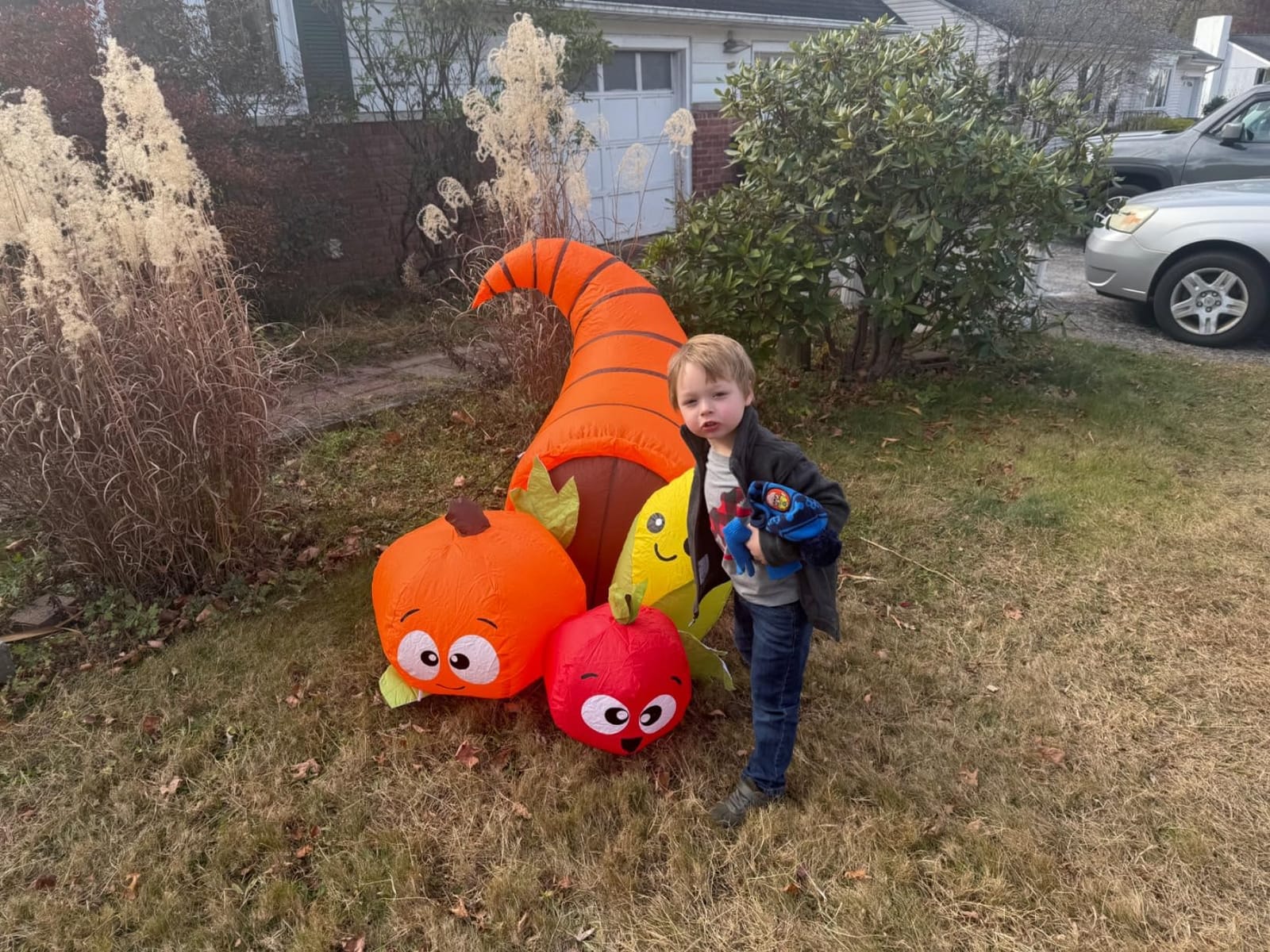 Thanksgiving Inflatables 5.6FT Long Fruit Combo with Built-in LEDs Blow Up Yard Decoration for Holiday Party Indoor Outdoor Garden Lawn customer photo 1