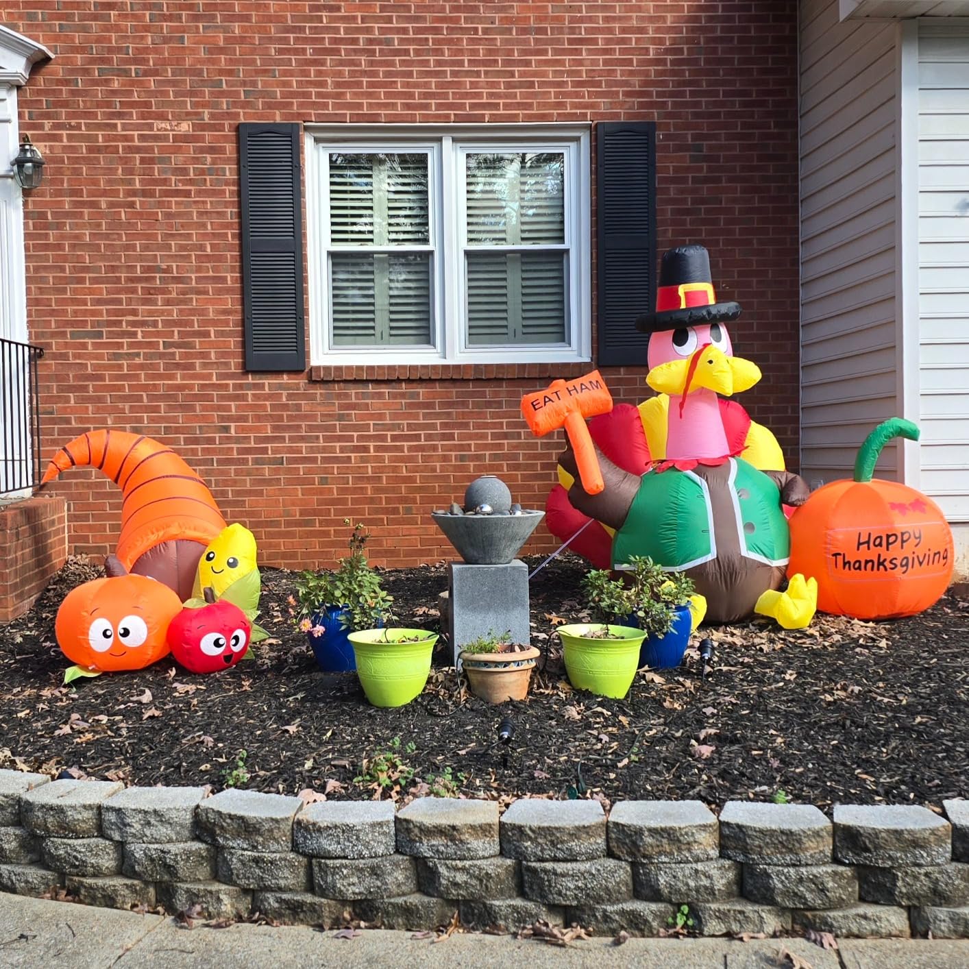 Thanksgiving Inflatables 5.6FT Long Fruit Combo with Built-in LEDs Blow Up Yard Decoration for Holiday Party Indoor Outdoor Garden Lawn customer photo 2