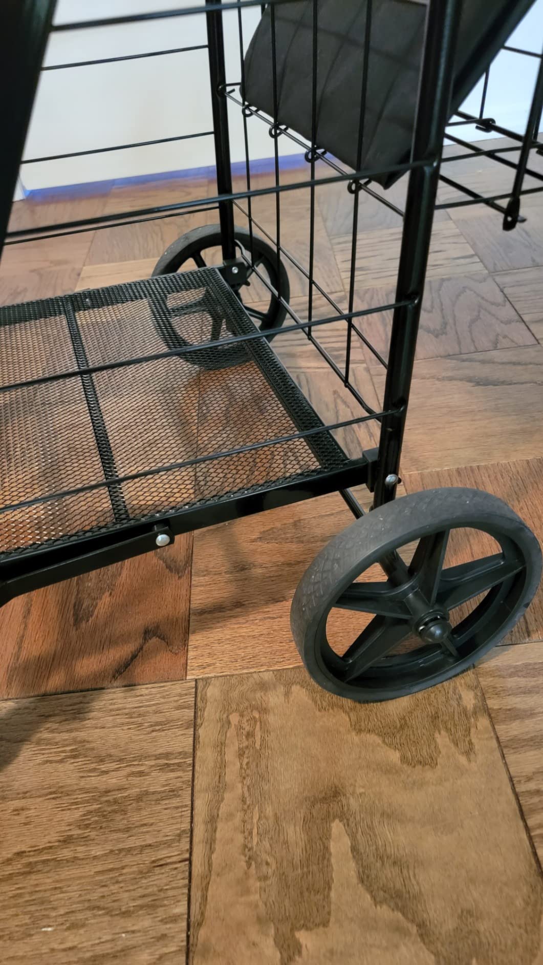 450lbs Capacity Shopping Cart,Upgrade Huge Grocery Cart on Wheels | Heavy Duty Foldable Utility Shopping Carts with Double Basket and 360° Rolling Swivel Wheels for Groceries Laundry Transport customer photo 1