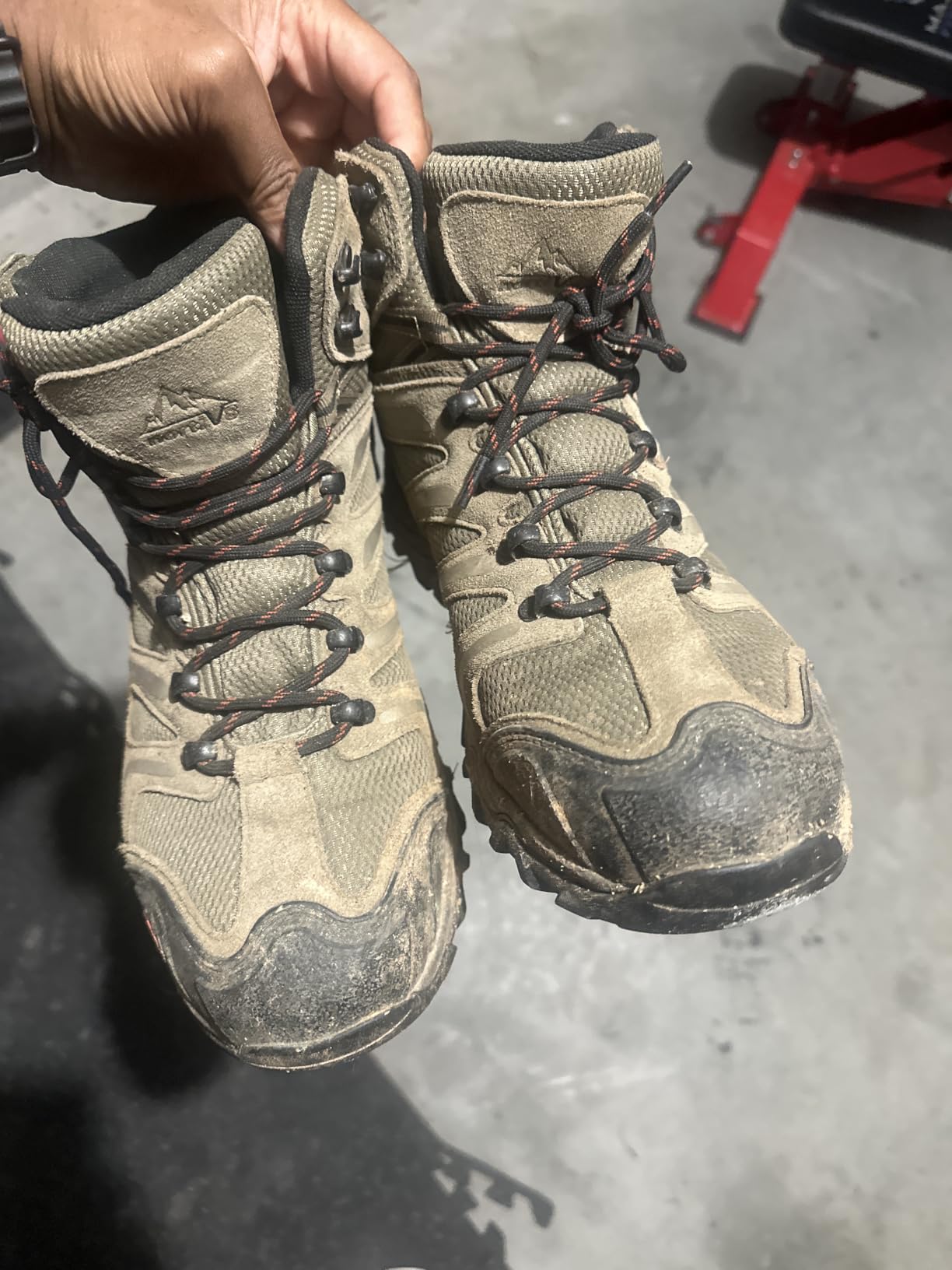 NORTIV 8 Men's Ankle High Waterproof Hiking Boots | Outdoor Lightweight Hiking Boots for Camping, Trekking and Mountaineering Armadillo customer photo 2