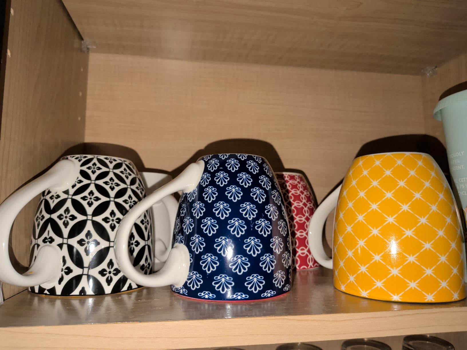 DOWAN Coffee Mugs Set of 6, 16 oz Large Porcelain Mug, Ceramic Tea Cups with Handle for Men Women, Mug Gift Set, Housewarming Wedding Gift customer photo 2