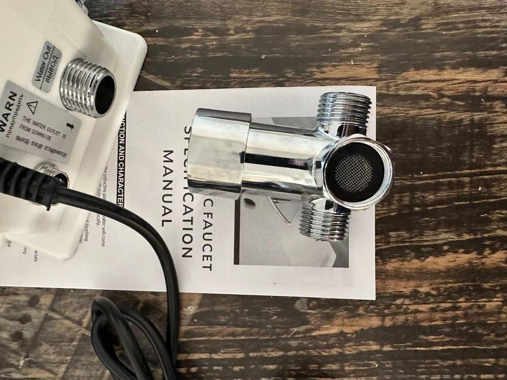 Chrome Touchless Bathroom Sink Faucet - Automatic Sensor Faucet - Dual Power Supply 110V AC or Battery Operated for Commercial customer photo 1