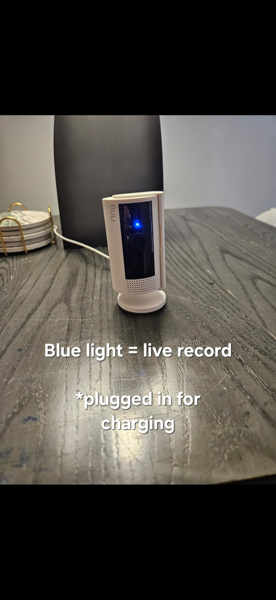 Ring Indoor Cam (newest model) - Home or business security in 1080p HD video, White customer photo 1