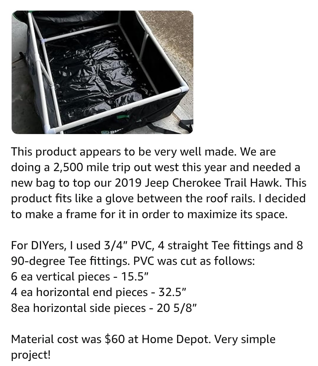 Rhino USA Rooftop Cargo Carrier (17.7 Cubic Feet) Heavy Duty Waterproof customer photo 1