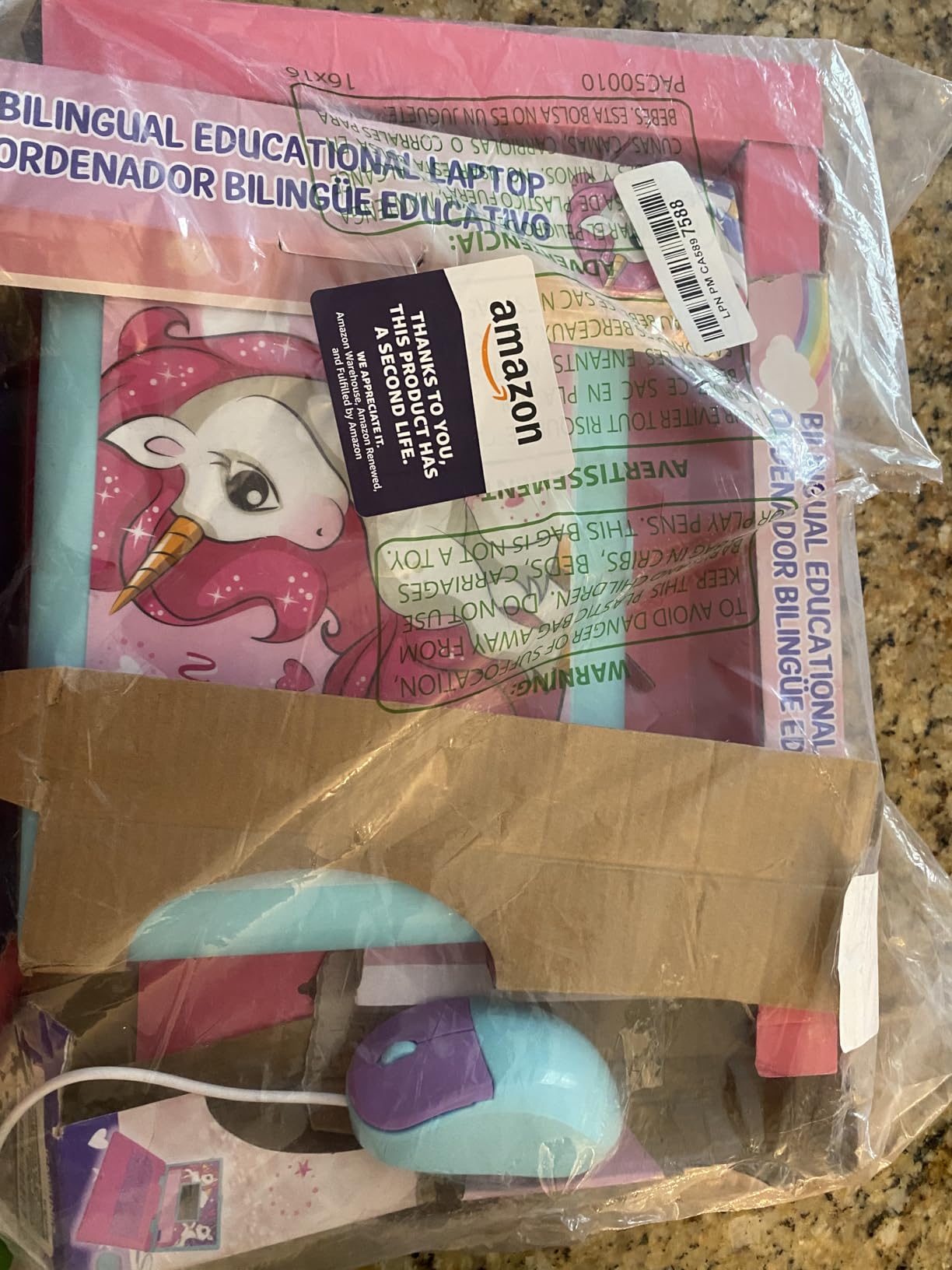 Lexibook, Unicorn Educational Laptop for Kids, JC598UNIi2 | English/Spanish, 124 activities, Learning games and music customer photo 1