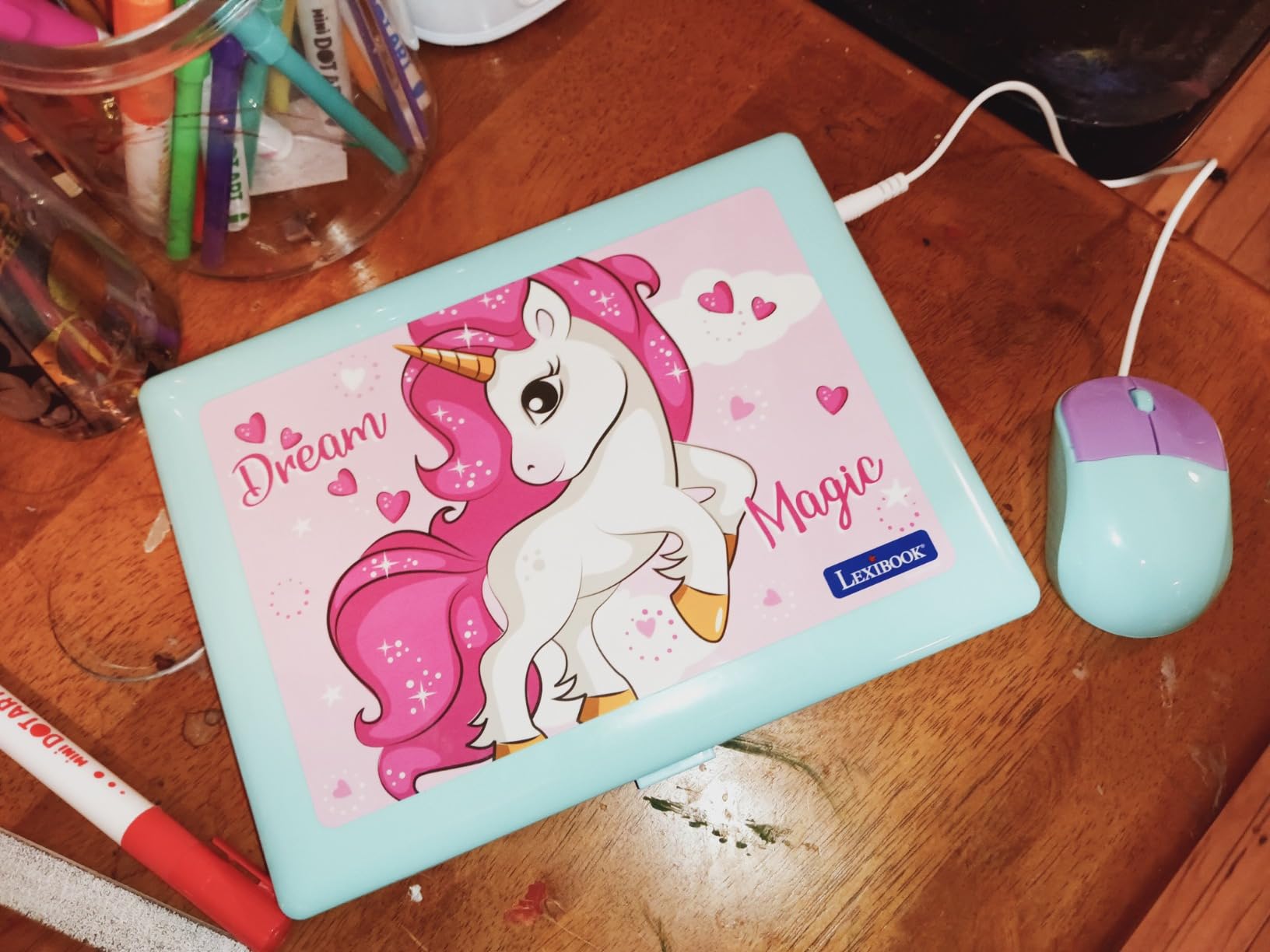 Lexibook, Unicorn Educational Laptop for Kids, JC598UNIi2 | English/Spanish, 124 activities, Learning games and music customer photo 2