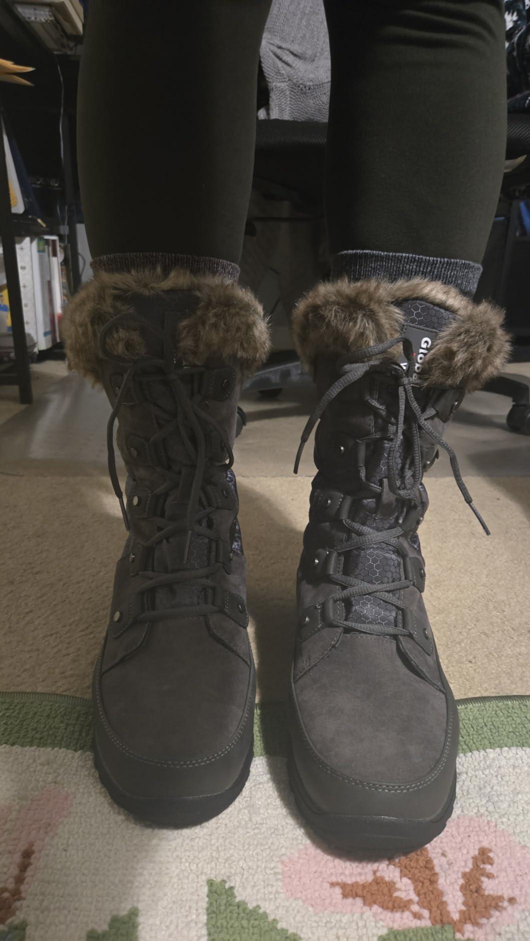 GLOBALWIN Women's Snow Boots Waterproof Mid-Calf Winter Boots with Thermal Fleece Lining customer photo 2