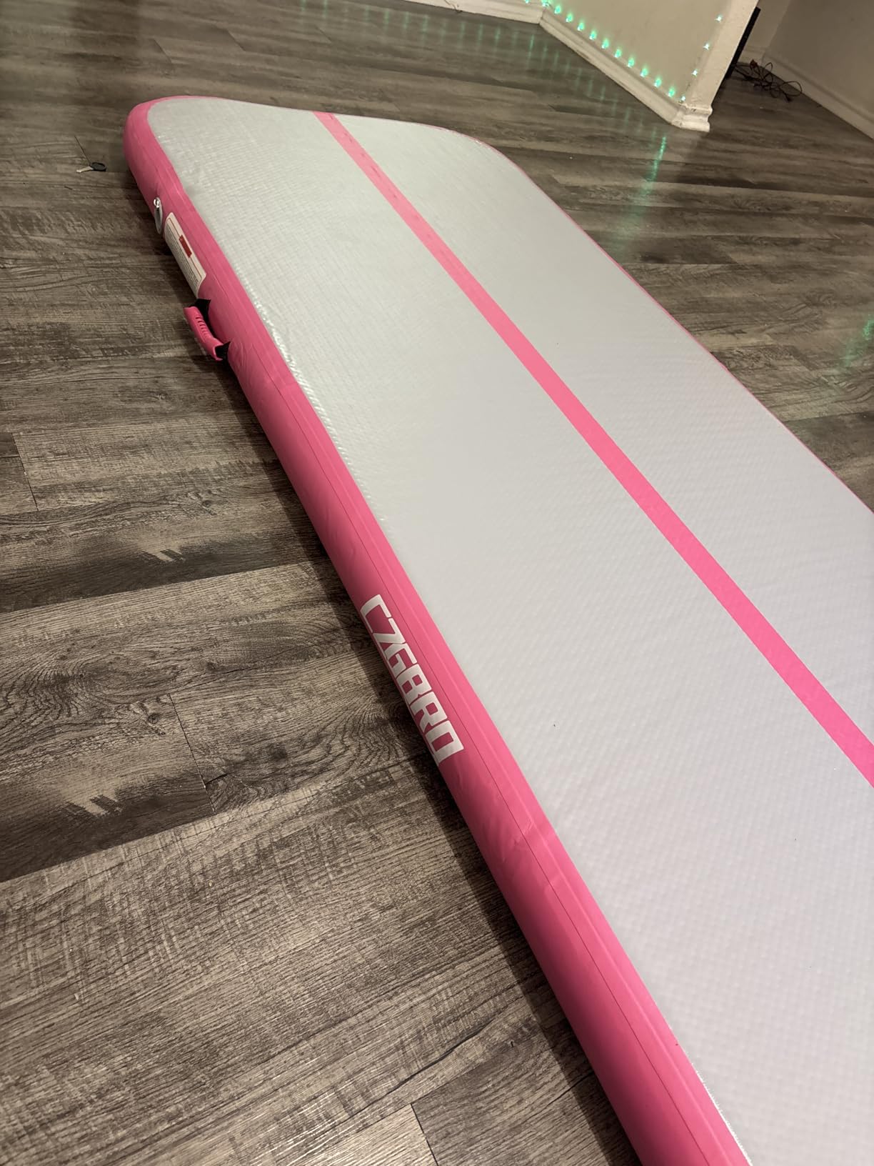 Air Mat Tumble Track, Gymnastics Mats Tumbling Track with Electric Air Pump for Home Use Cheerleading Training Kids Gym Yoga customer photo 1