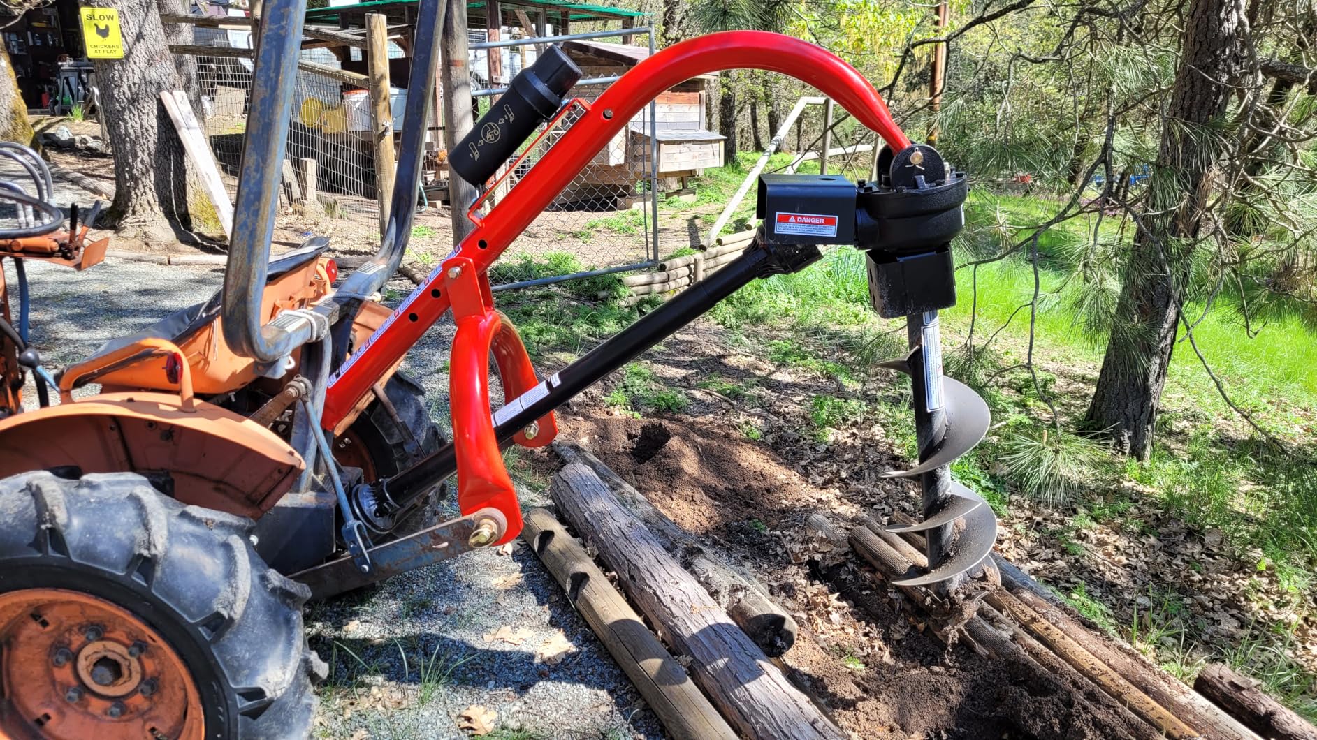 Tool Tuff Model 400 3-Point Tractor Post Hole Digger with 6