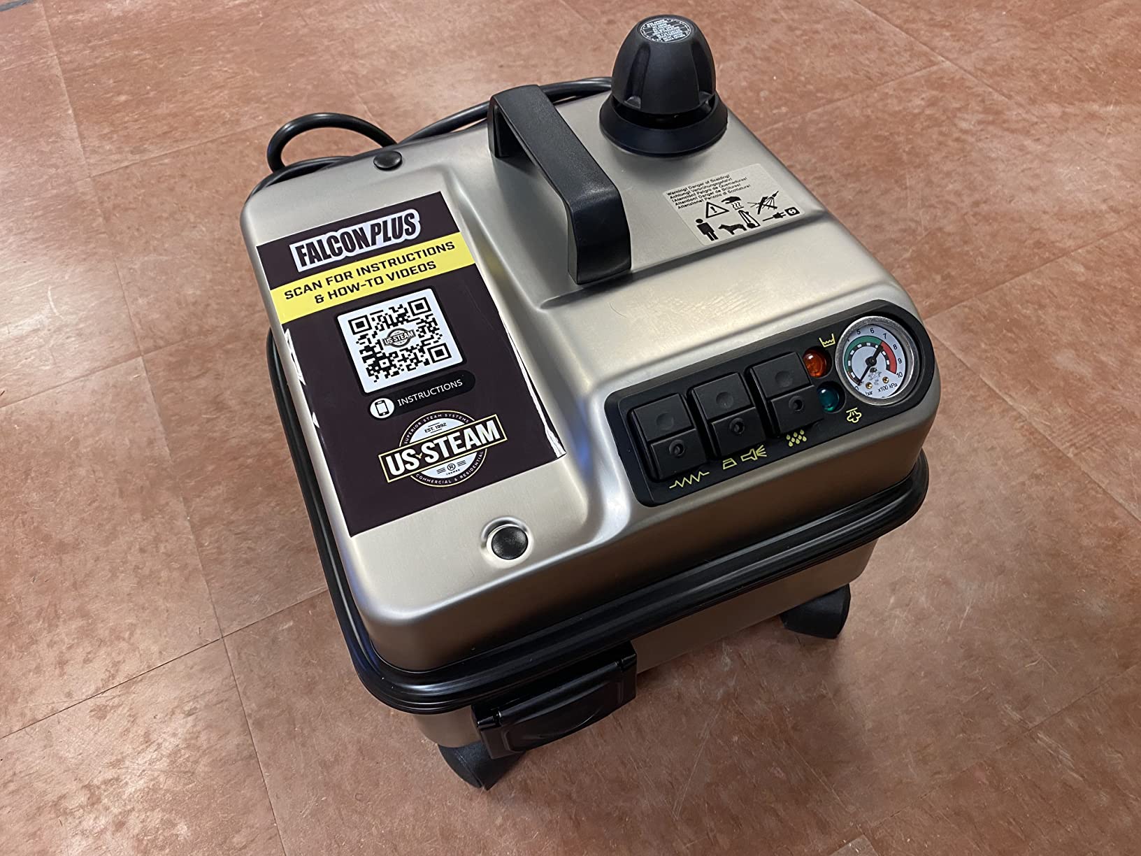 US Steam FALCON Commercial Steam Cleaner | 1800 W | Lightweight, Durable, Stainless Steel | 305°F & 70PSI | Hot Water Burst Feature | Long 12ft Hose | 1 gal. Boiler | Great for Auto Detailing customer photo 1
