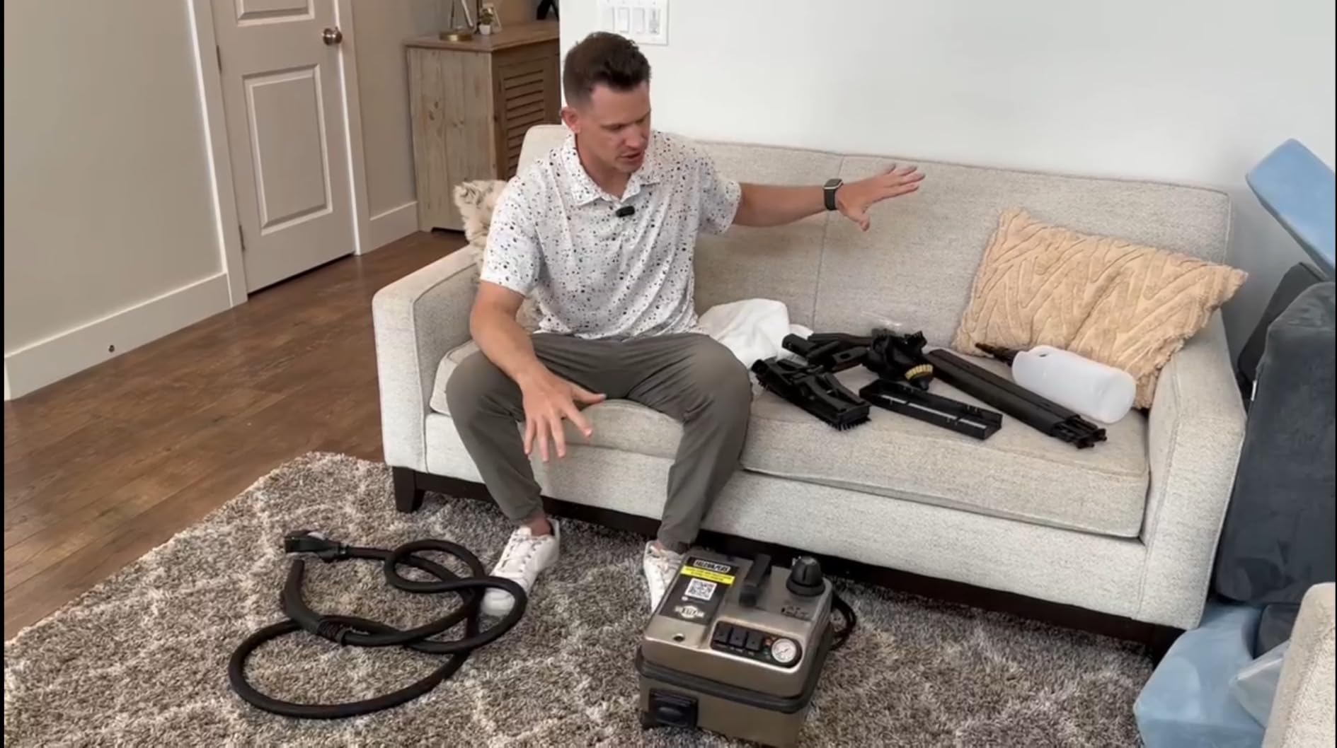 US Steam FALCON Commercial Steam Cleaner | 1800 W | Lightweight, Durable, Stainless Steel | 305°F & 70PSI | Hot Water Burst Feature | Long 12ft Hose | 1 gal. Boiler | Great for Auto Detailing customer photo 2