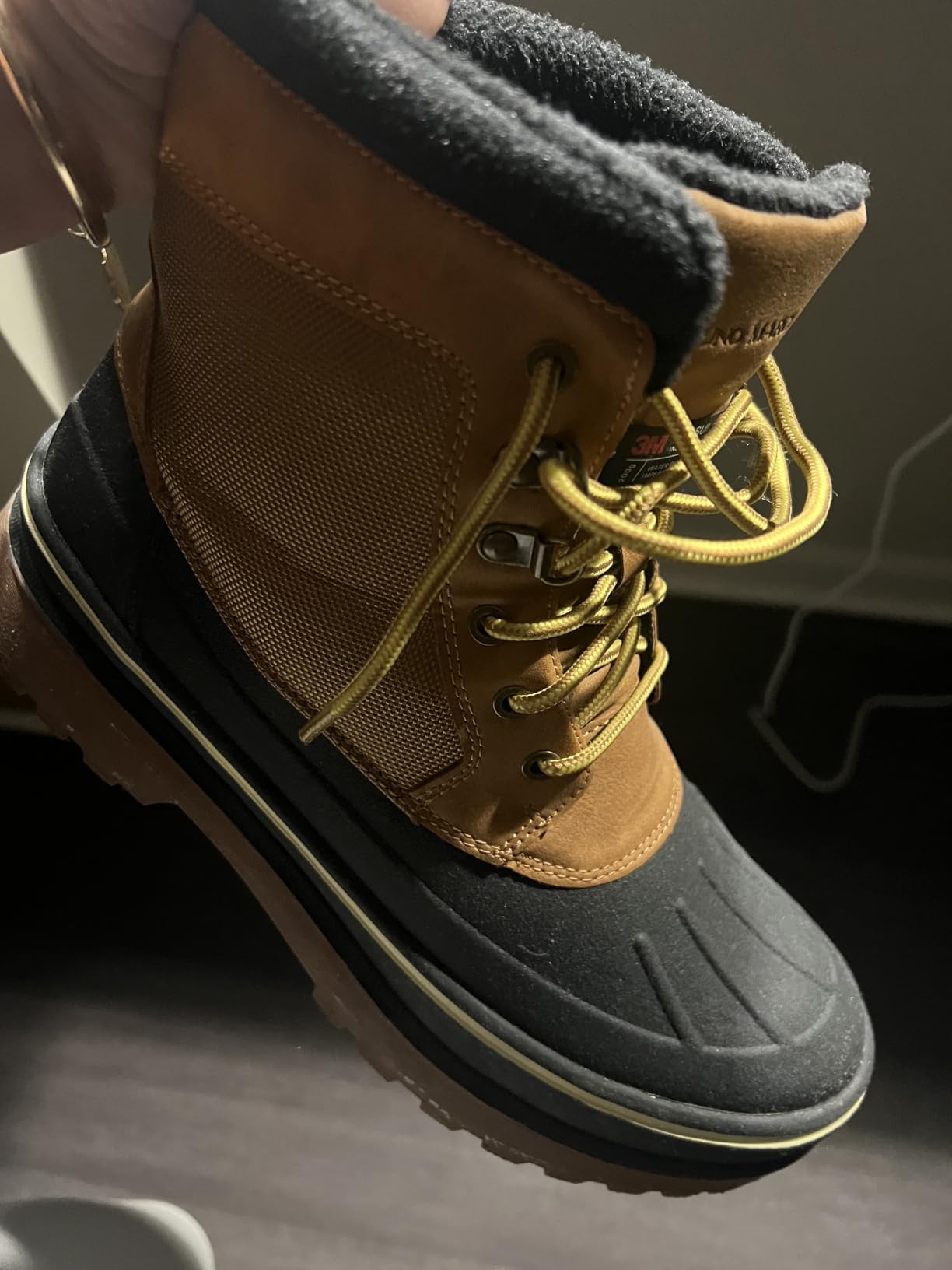 Bruno Marc Men's Insulated Waterproof Snow Boots | 200g insulation retains heat to -25°F; sealed build keeps feet dry; rubber outsole boosts grip; durable upper resists wear customer photo 1