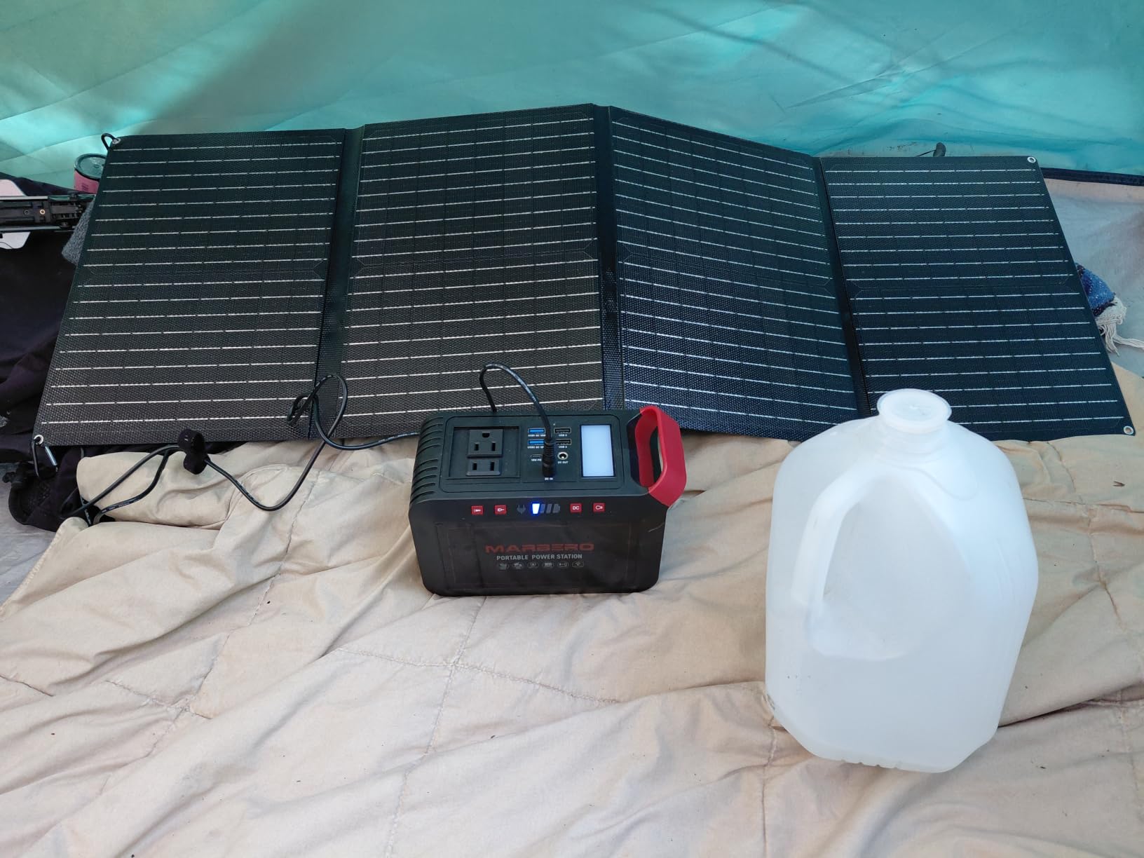 MARBERO 200W Portable Power Station 148Wh Camping Solar Generator Laptop Power Bank with AC Outlet 110V, DC, USB QC3.0, LED Flashlights for CPAP Home Outdoor Trip Emergency Backup customer photo 2