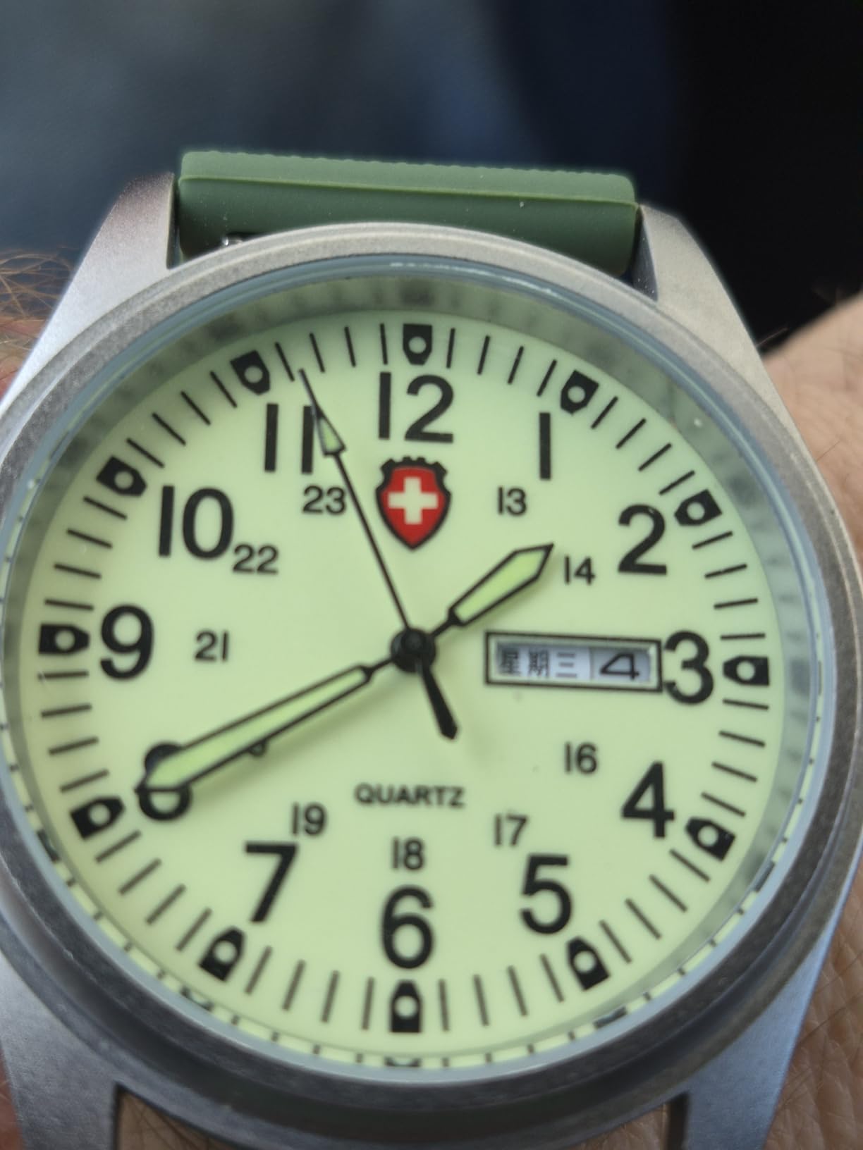 Gosasa Unisex Military Field Watch, Analog Quartz Watch with Nylon Strap customer photo 1