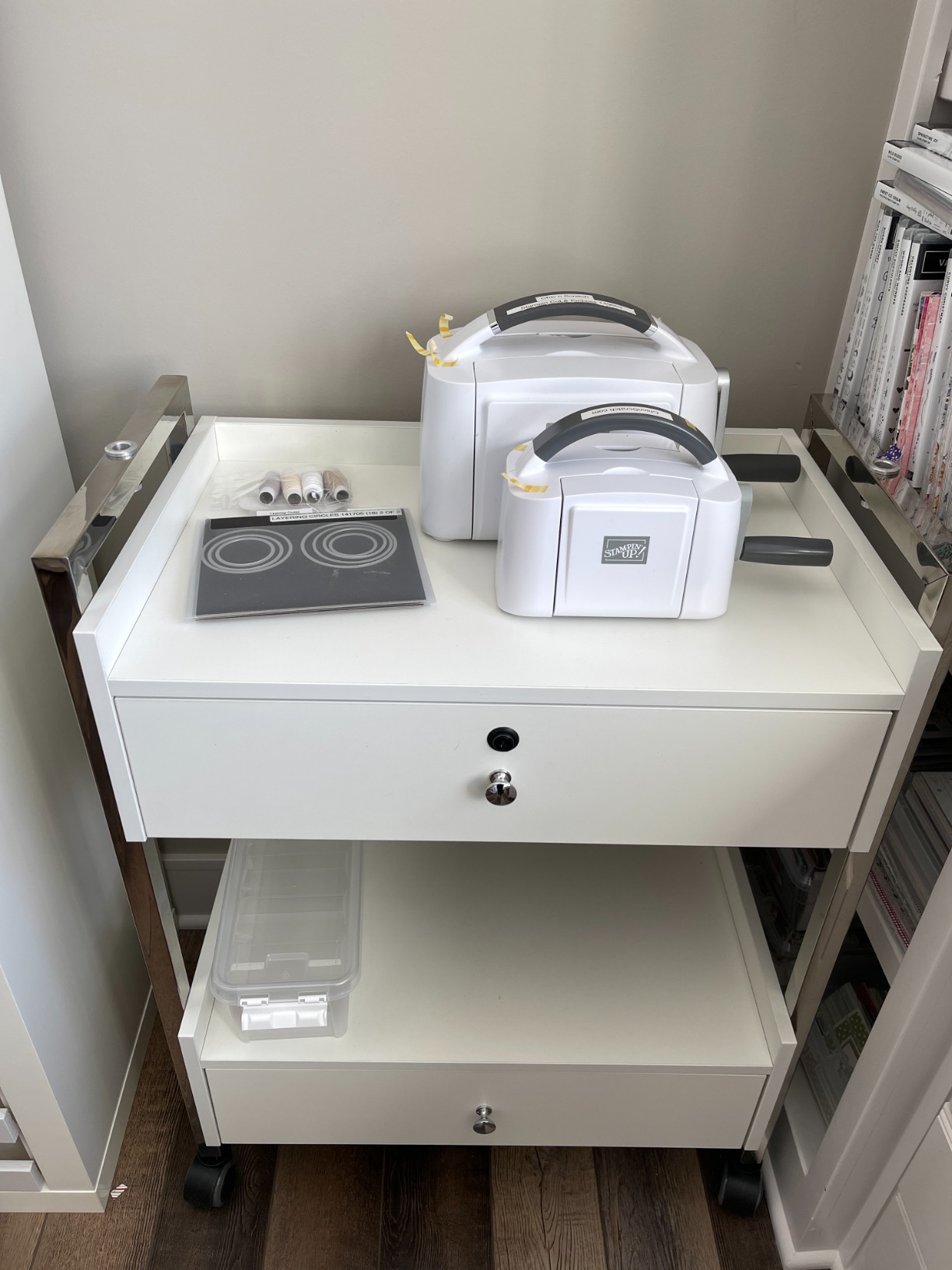 Supreme Medical Dental Mobile Utility Cabinet with Steel Frame and Two Drawer With One lockable Drawer cart customer photo 2