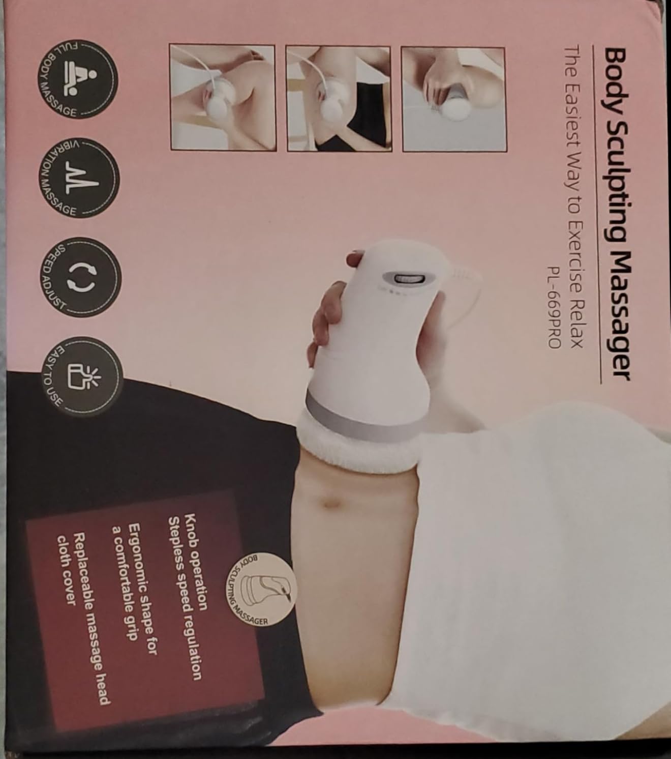 Body Sculpting Machine Electric Cellulite Massager, Full Body Massage Tool | Handheld Full Body Massage Machine for Back/Abdomen/Butt/Leg/Arms Deep Massage Relax with Rotation Vibration Body SPA customer photo 1