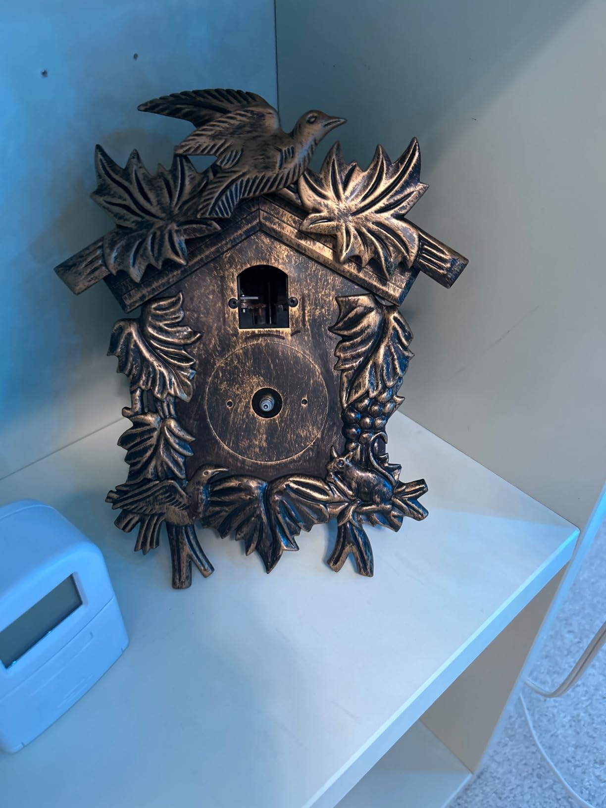 Cuckoo Clock Chiming Vintage Cuckoo Wall Clock Singing Bird Clock Home Decor Christmas Clock Gifts Resin Classic Brown customer photo 2