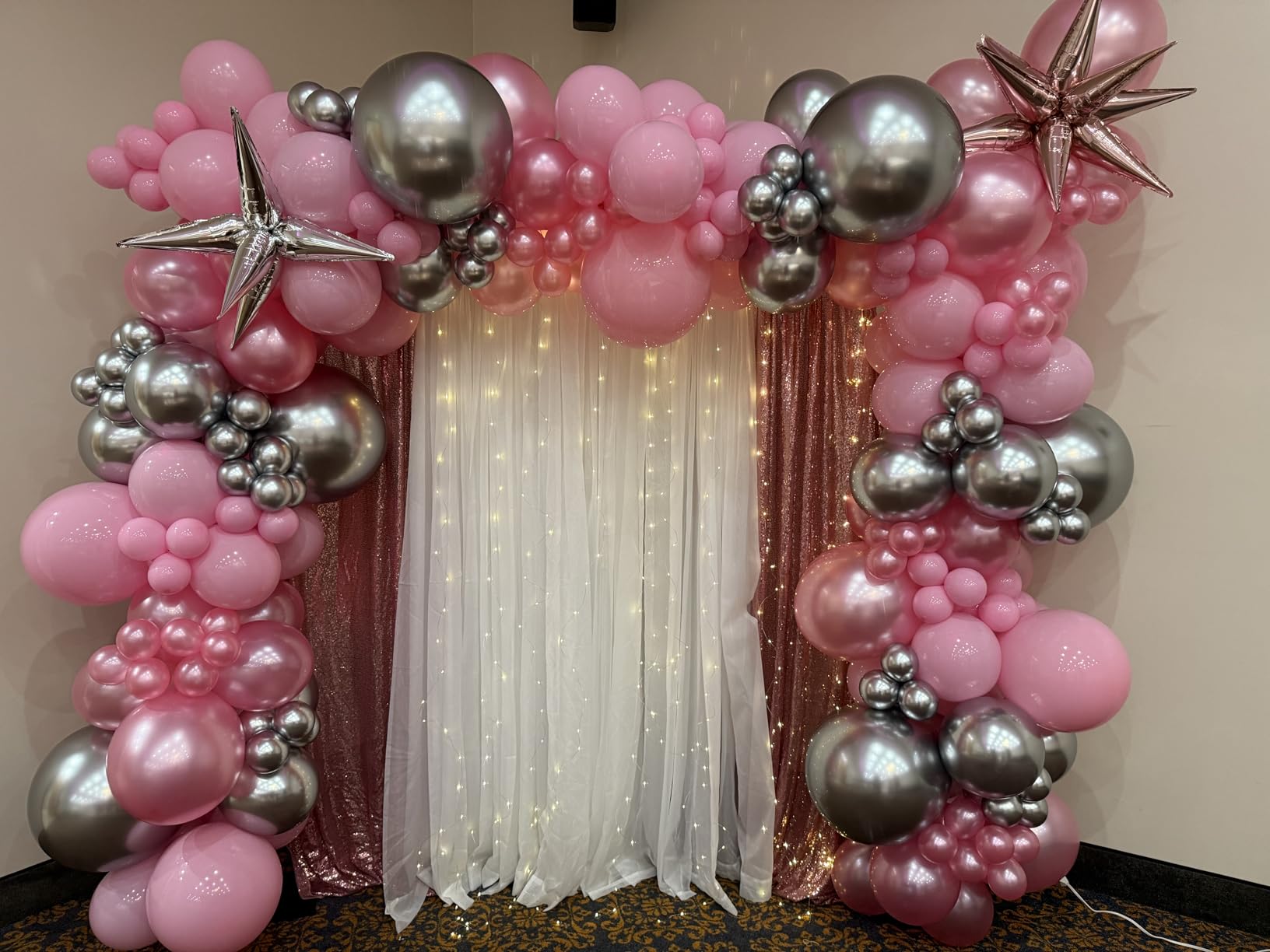 EMART Backdrop Stand Heavy Duty 6.5x10ft Adjustable Pipe and Drape Stand | Photo Backdrop Stand for Party Photography Wedding Birthday Display Event Festival Decorations Balloon Exhibition Photo Booth customer photo 1