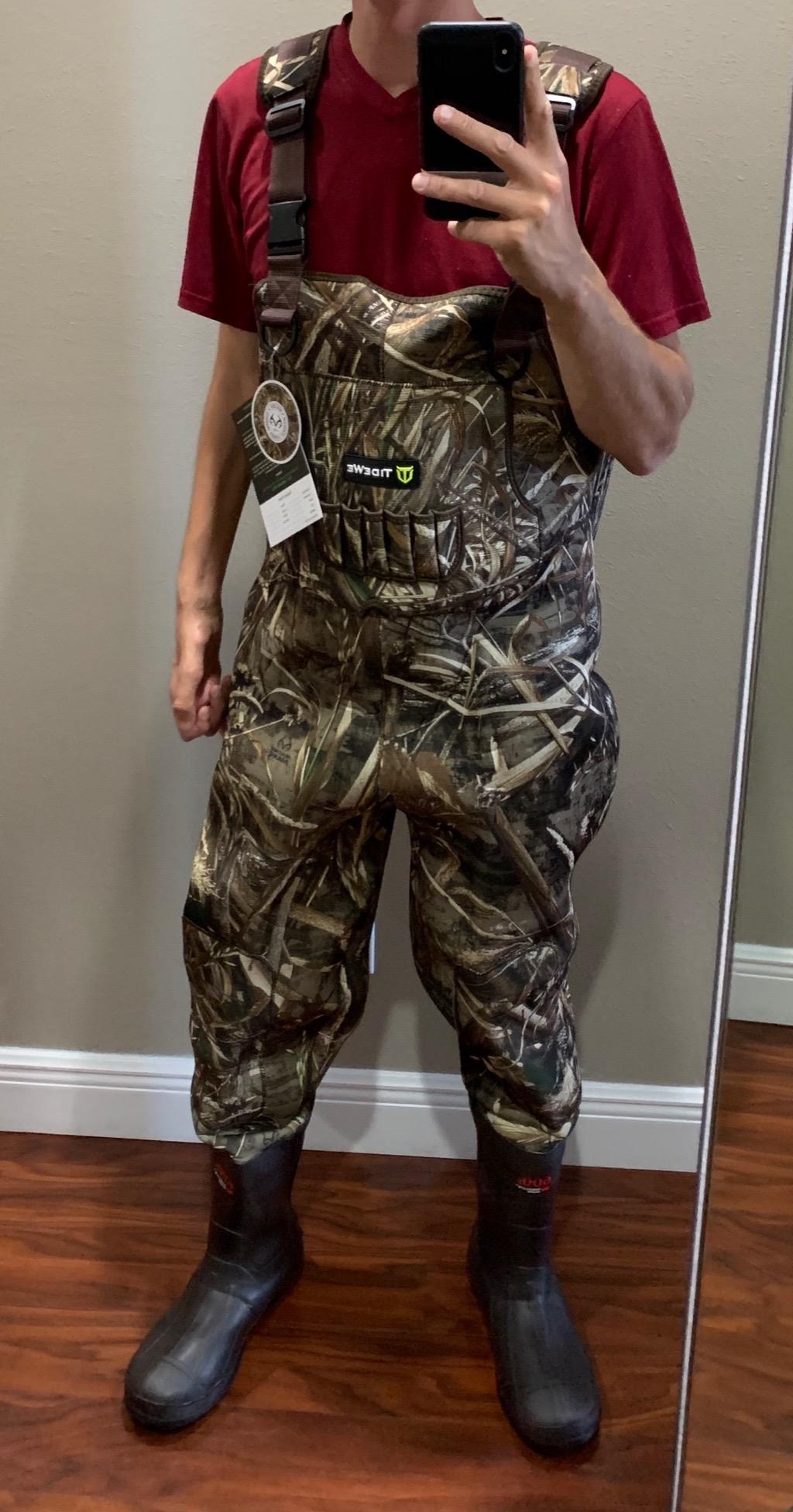 TIDEWE Chest Hunting Waders for Men, Waterproof Neoprene Waders | Duck Hunting Bootfoot Waders for Men, 600G/800G Insulation, Durable & Wear-Resistant Cleated Fishing Waders customer photo 1