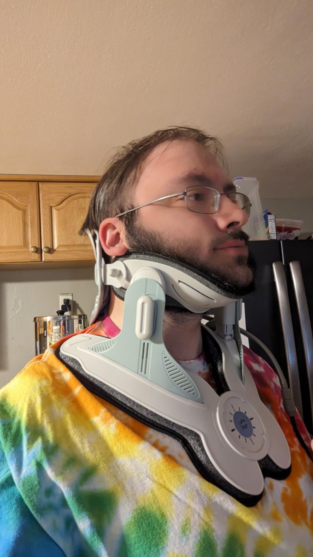 Cervical Neck Traction Device: Neck Stretcher for Cervical Pain Relief, Electric Air Pump with 3 Power Traction, Built-in 8 Airbag, Improved Stretcher for Neck Decompression and Neck Tension Relief customer photo 2
