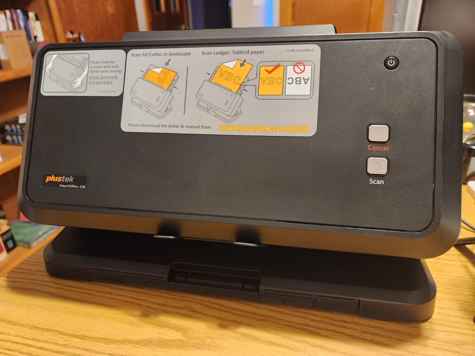 Plustek Large Format Document Scanner S30 - Wide Format Tabloid, Ledger, A3 | Scans Wide Up to 12