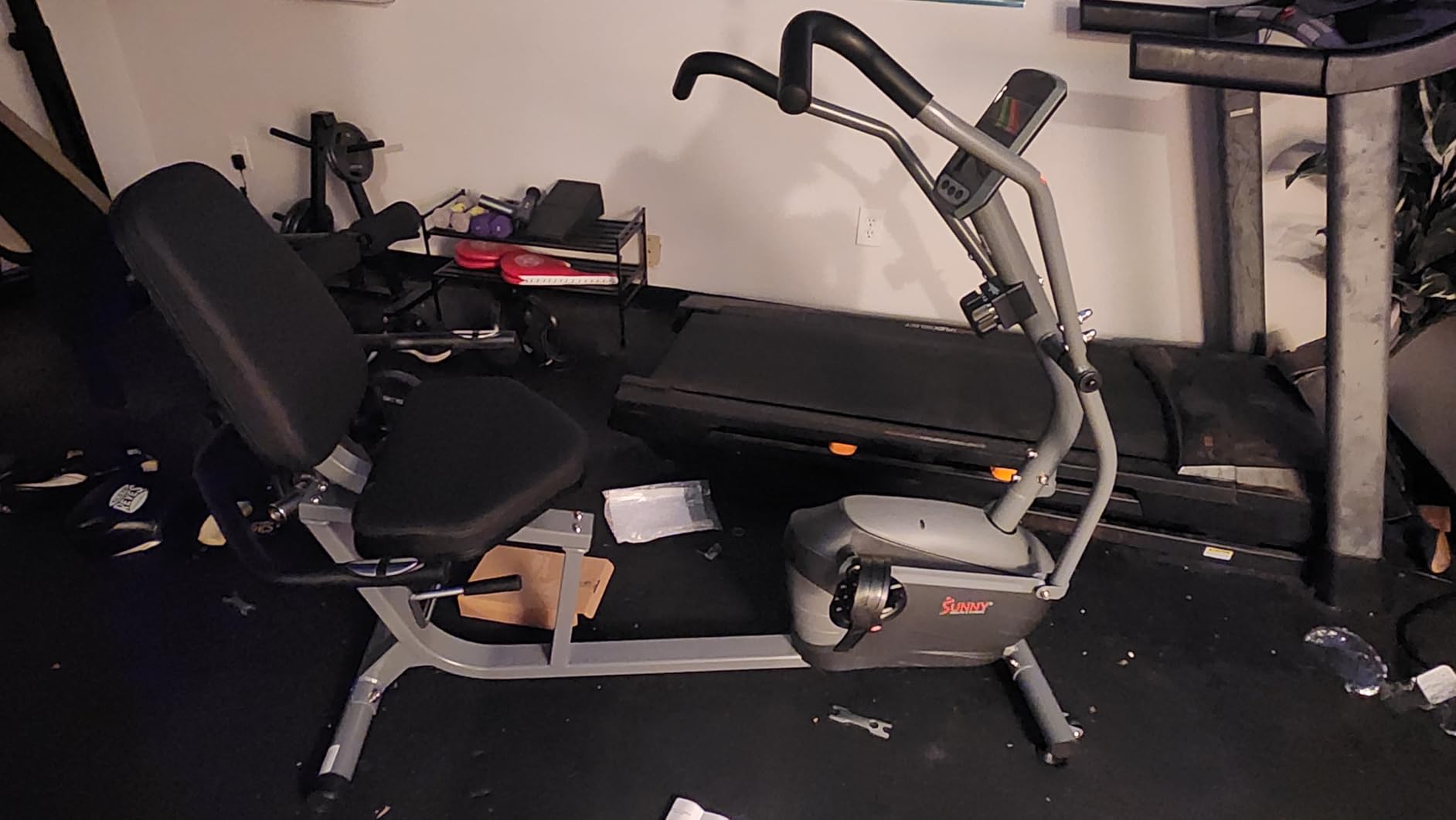 Sunny Health & Fitness Smart Recumbent Cross Trainer with Arm Exerciser | Dual Function Full-Body Workout, 8-Lvl Magnetic Resistance, Adjustable Seat, Step-Thru Frame, Pulse Sensor, Free SunnyFit App customer photo 1