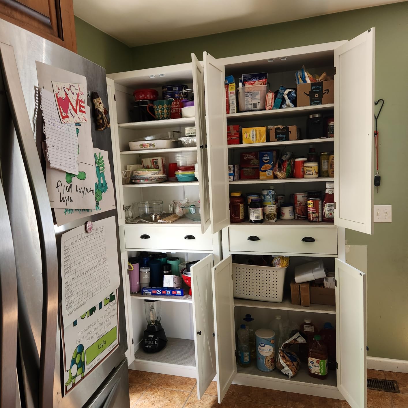 IRONCK Kitchen Pantry Storage Cabinet 72.6