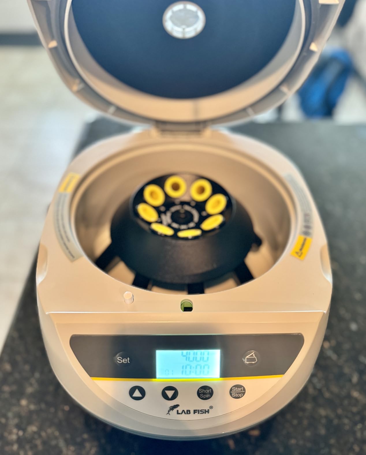 LAB FISH LC-8S Centrifuge, 8x2/5/10/15ml Tubes | 500-5000RPM low speed, max 3074xg RCF, timer, benchtop centrifuge machine for PRP, plasma & lab sample separation customer photo 2