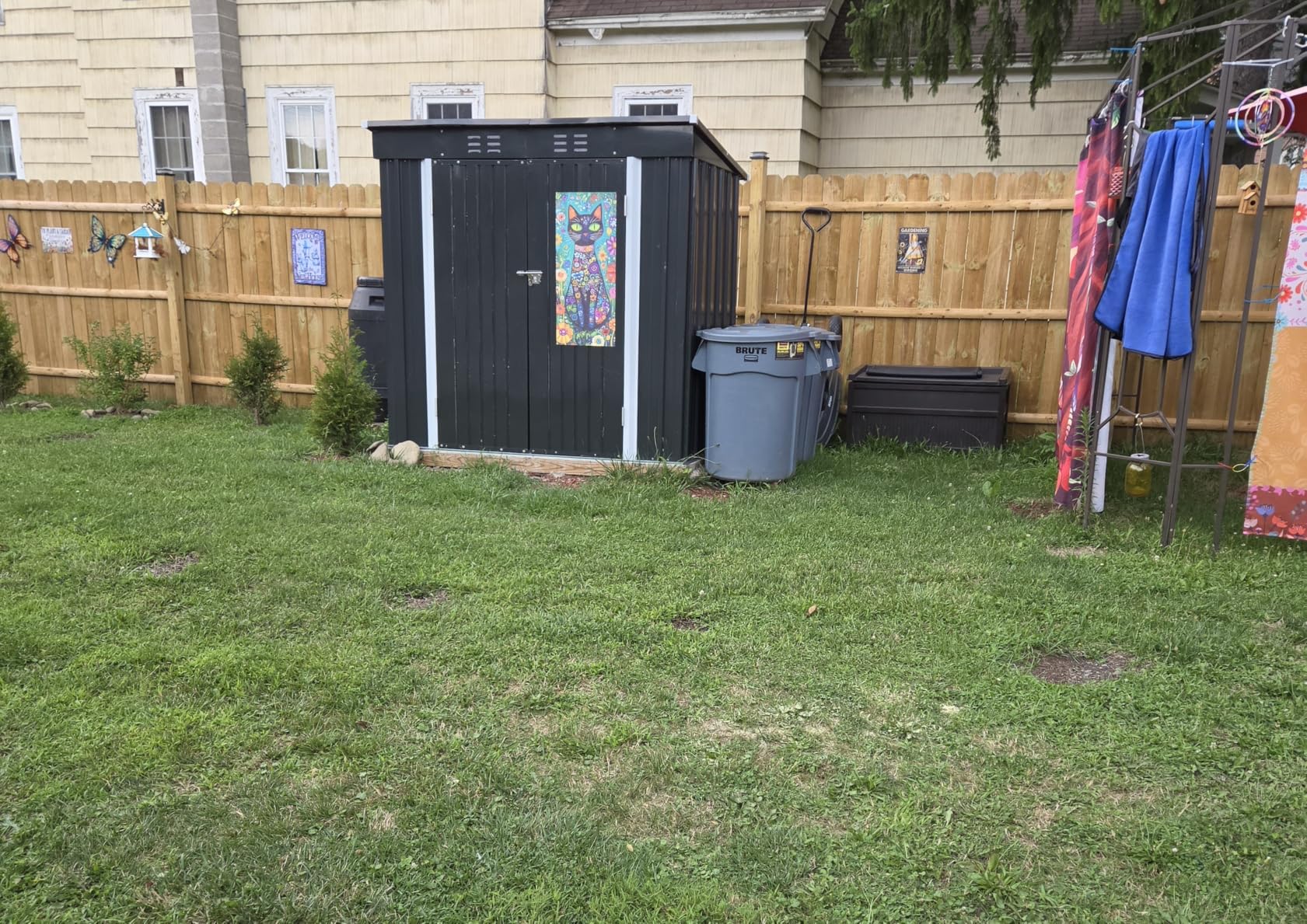 Gizoon 5x3 FT Outdoor Shed, Galvanized Metal Shed Lockable Door, Dark Gray | Single Lockable Door, Air Vent, Fits Garden/Backyard/Patio/Lawn, Tiny House Storage, Galvanized Metal Steel customer photo 2