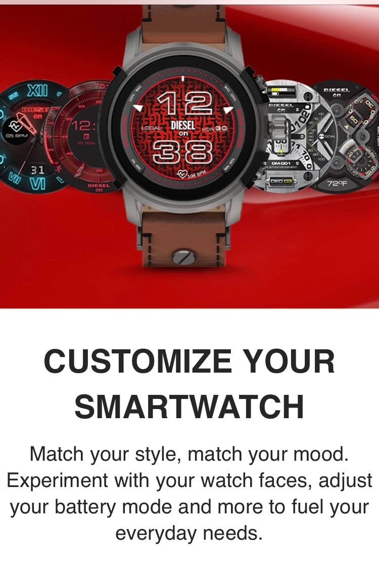 Diesel Griffed Gen 6 Smartwatch with Alexa Built-In, Heart Rate, Blood Oxygen, GPS, Activity Tracking, Speaker, Smartphone Notifications (Fossil Gen 6-compatible design) customer photo 1
