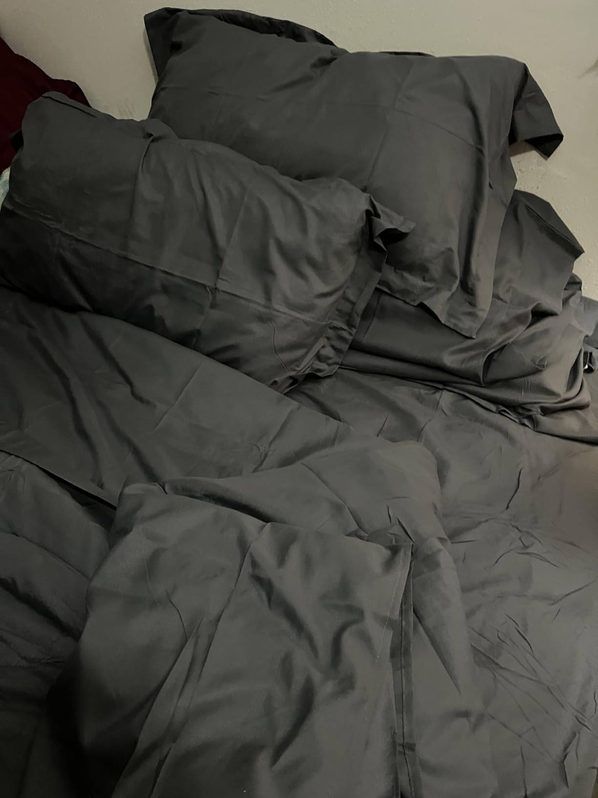 7-Piece Queen Comforter Set, Dark Gray | Reversible, All-Season, Soft, 7 Piece Set, All-Season Reversible Bed in a Bag, Flat Sheet, Fitted Sheet, Pillowcases customer photo 2