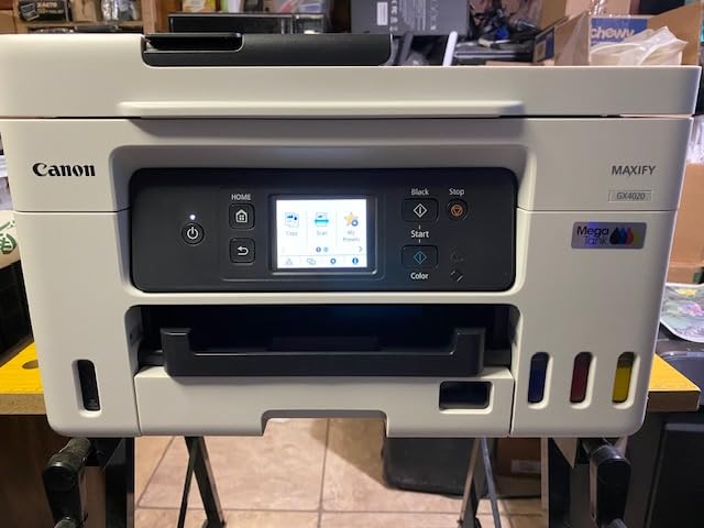 Canon MegaTank GX4020 All-in-One Wireless Inkjet Printer | Print, Copy, Scan and Fax, Auto Document Feeder, Mobile Printing, 2.7
