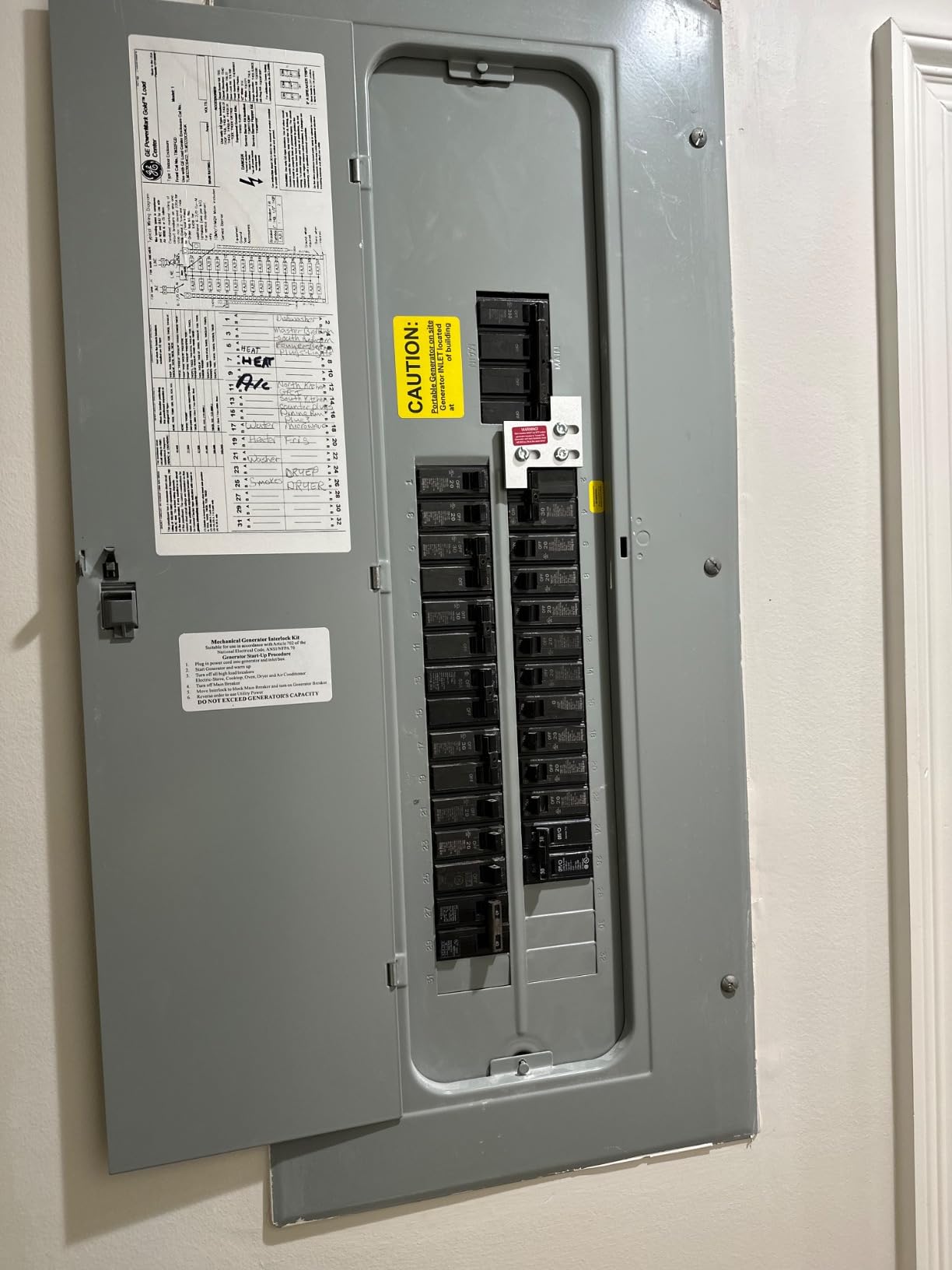 Generator Interlock Kit Compatible with General Electric GE 150 or 200 Amp | Generator Electrical Interlock Kit, 1 1/4 Inch Spacing Between Main and Branch Breaker Panels customer photo 2