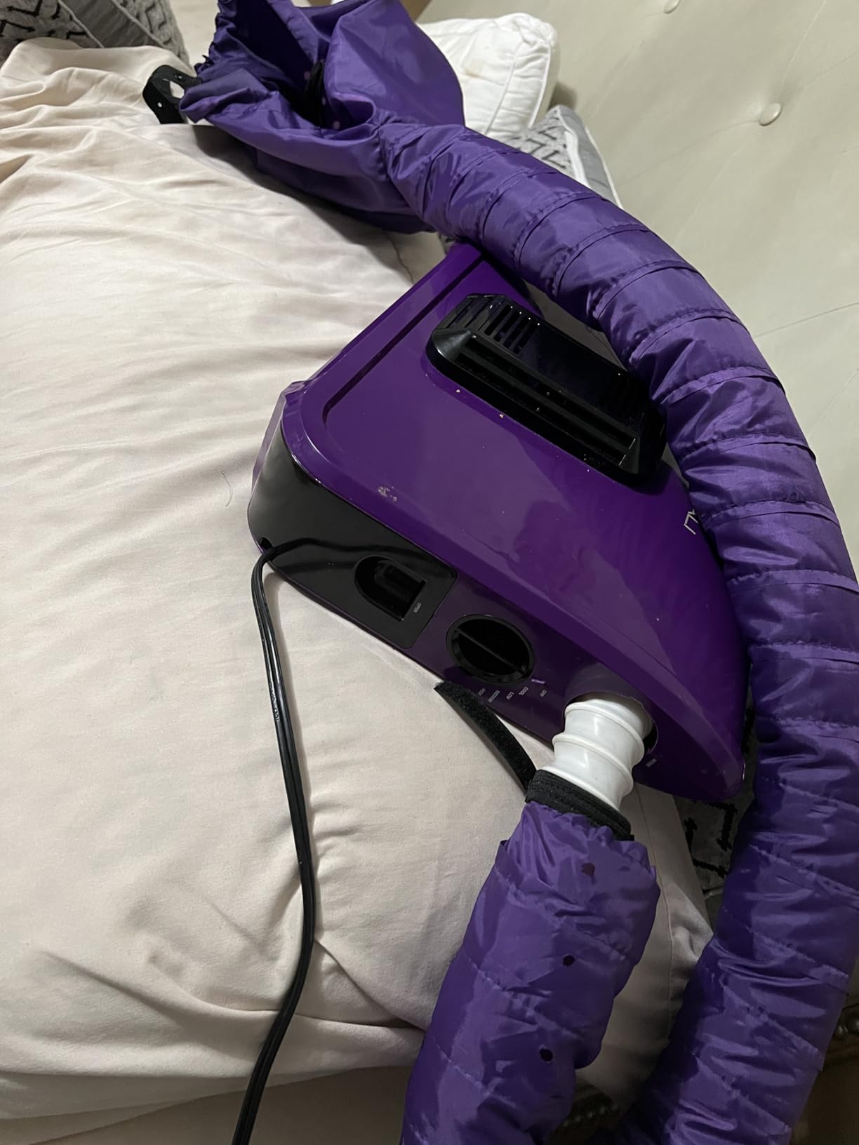 Bonnet Hood Hair Dryer Attachment - Soft, Adjustable Extra Large Bonnet Hair Dryer for Speeds Up Drying Time at Home, Easy to use for Styling, Curling and Deep Conditioning (Pink) customer photo 1