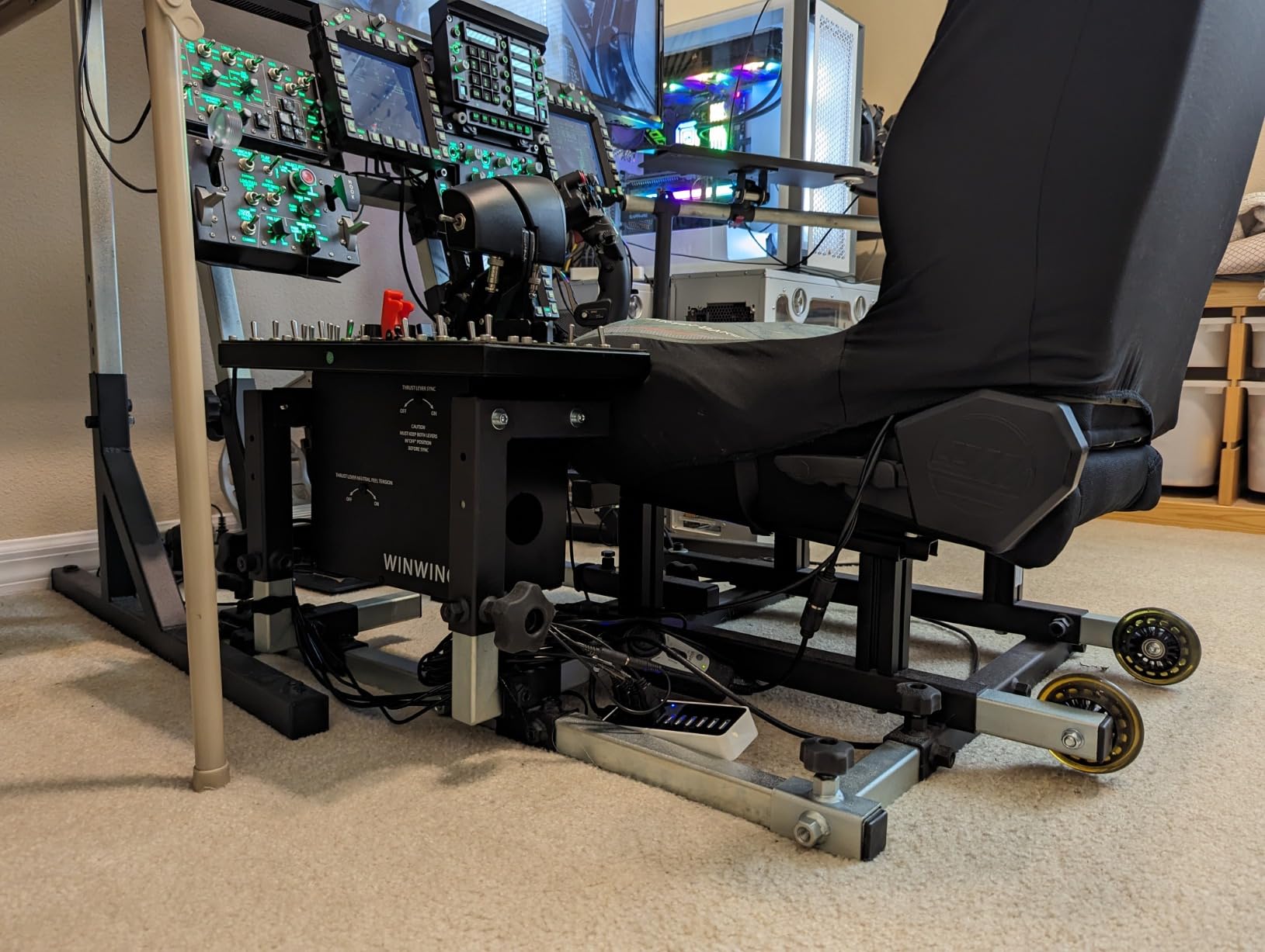 SimFab Modular Flight Simulator Cockpit For Combat Simulation. DCS Edition. Compatible With Thrustmaster Warthog, WinWing, VirPil, VKB And Alike Controls. customer photo 1