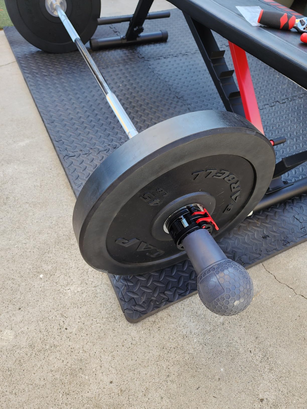HXD-ERGO Landmine Attachment for Barbell, T Bar Row Attachment Fits 2 Inch Olympic Bars,Barbell Landmine Attachment for Press, Row, Spin, Split Squats customer photo 1