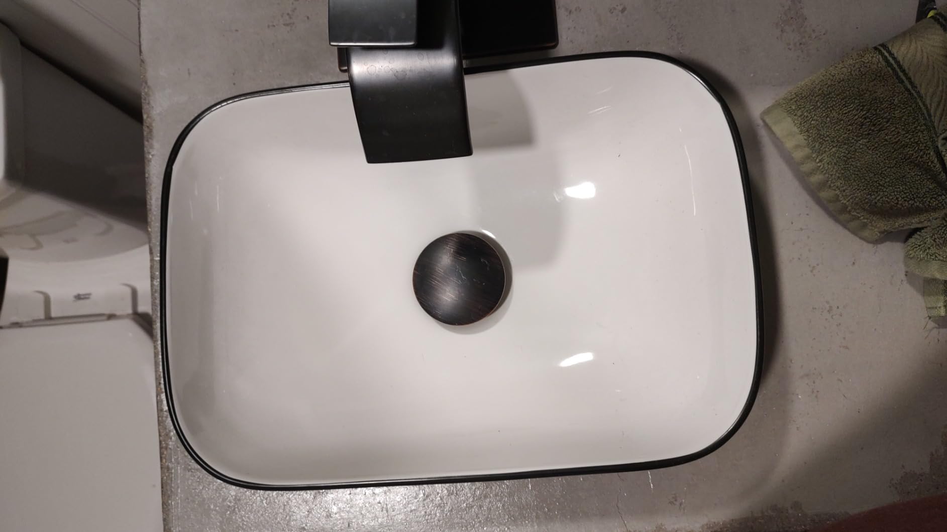 J-FAMILY 14.5'' x 10'' Modern Bathroom Small Vessel Sink Above Counter White Porcelain Ceramic Sink Small Vanity Sink Lavatory Wash Basin customer photo 1