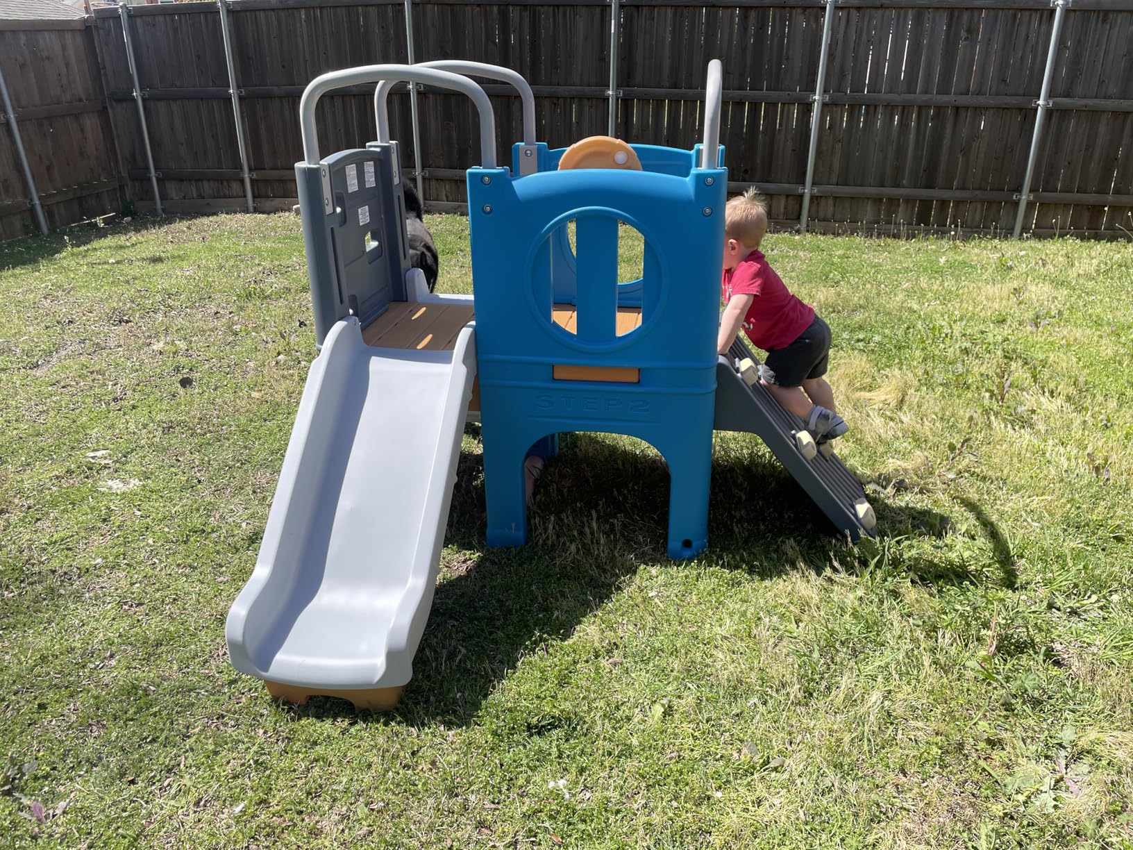 Step2 Scout & Slide Climber, Kids Outdoor Playset, Backyard Playground Set, Slide, Climbing Wall, Tunnel, for Toddlers 2-6 Years Old customer photo 2