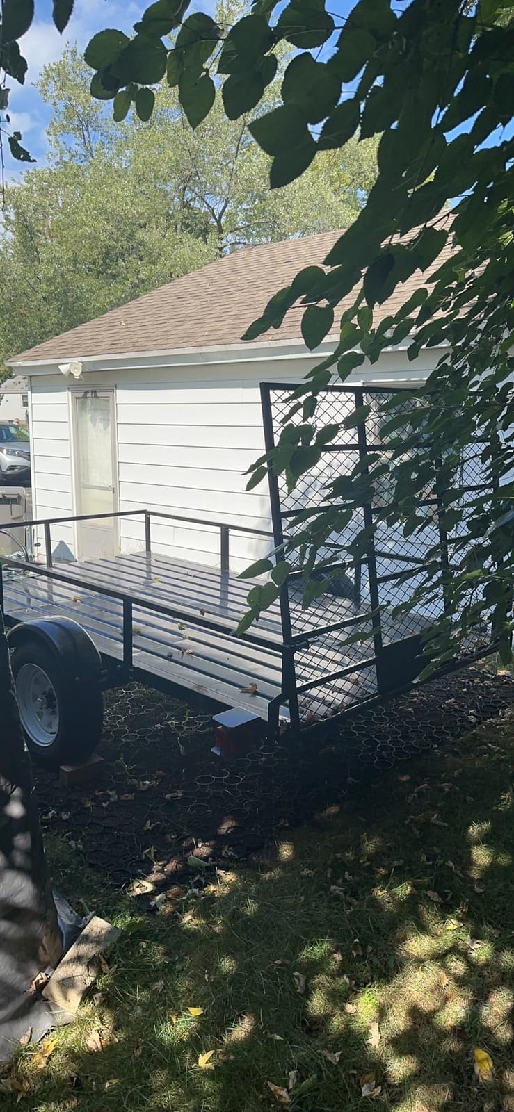 DK2 6 ft. x 10 ft. Single Axle Black UV Powder Coated Open Rail Trailer customer photo 2