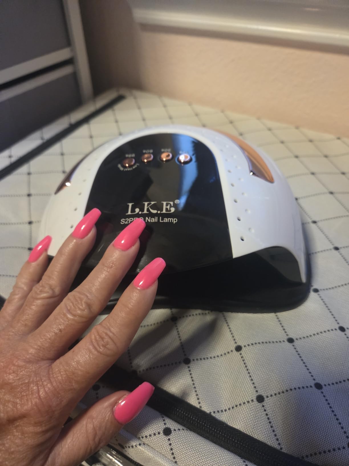 268W UV LED Nail Lamp, LKE Nail Dryer for Gel Polish, 4 Timers UV Nail Lamp Professional Nail Light, 57Pcs Lamp Beads and Automatic Sensor (White) customer photo 2